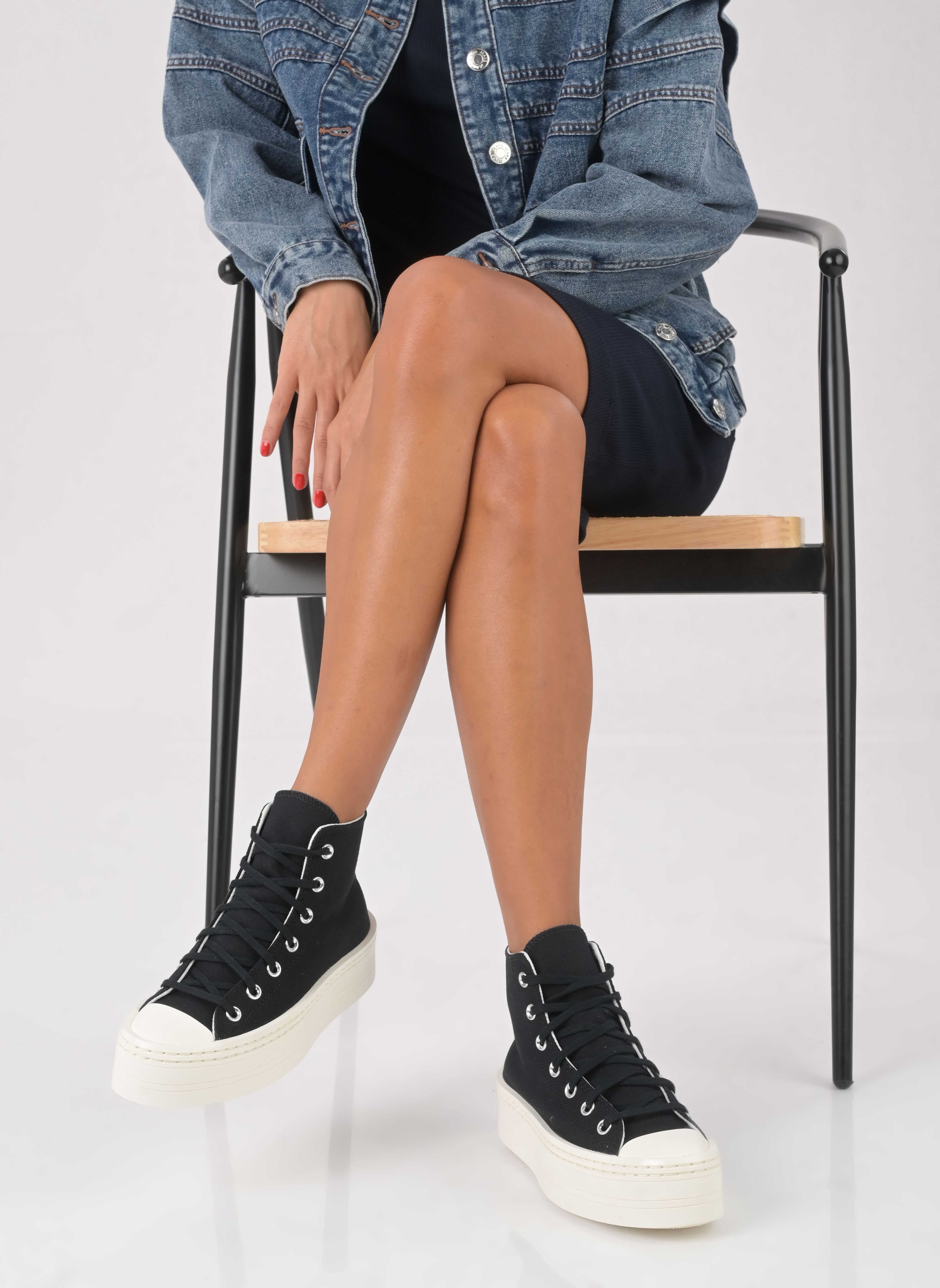 Baskets toile Chuck Taylor All Star Modern Lift Canvas femme noir Converse Baskets toile Chuck Taylor All Star Modern Lift Canvas femme noir MODERN BLACK/BLACK/EGRET