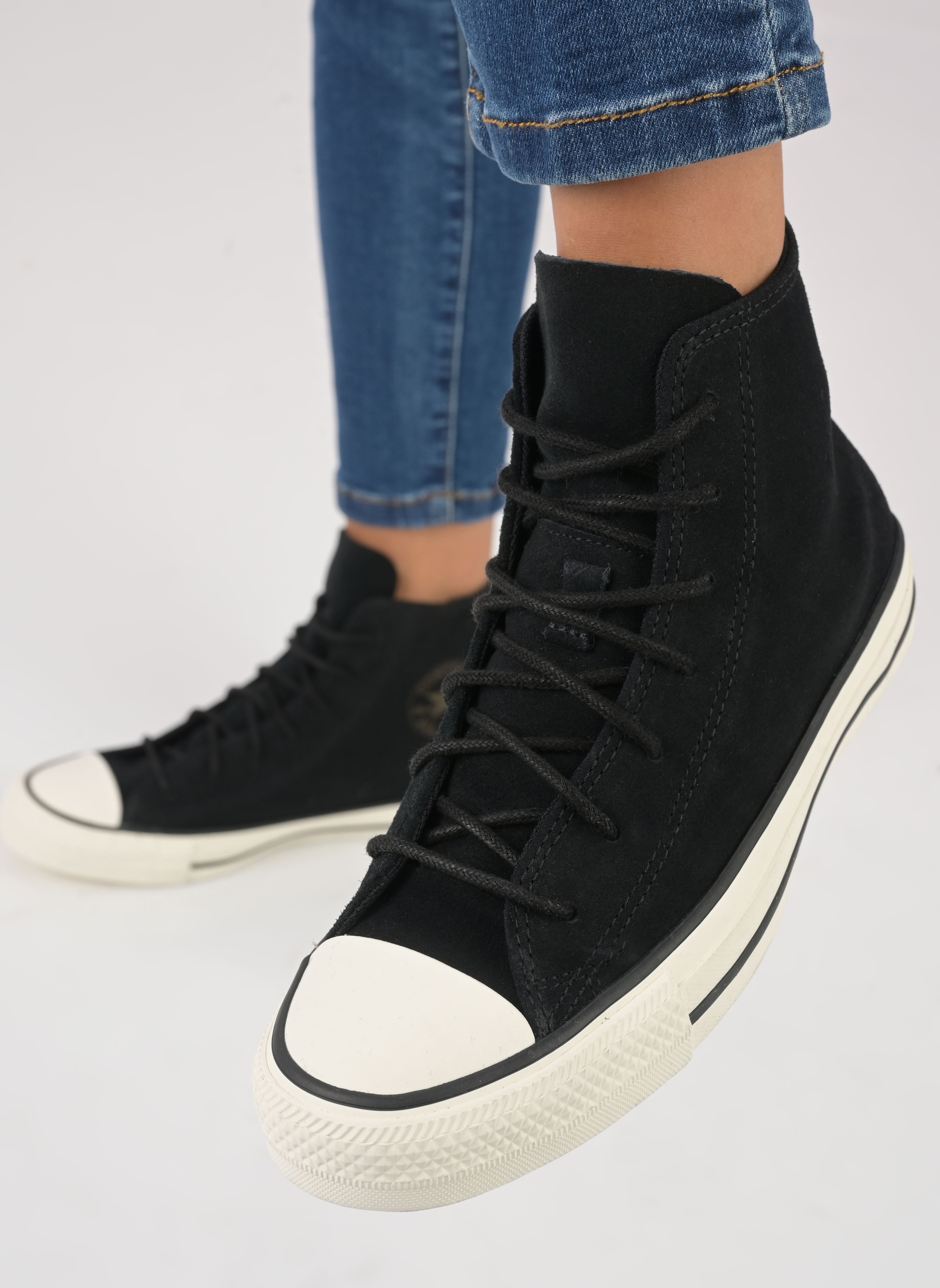 Baskets basses Chuck Taylor All Star Mono Suede Hi W femme noir Converse Baskets basses Chuck Taylor All Star Mono Suede Hi W femme noir BLACK/BLACK/EGRET