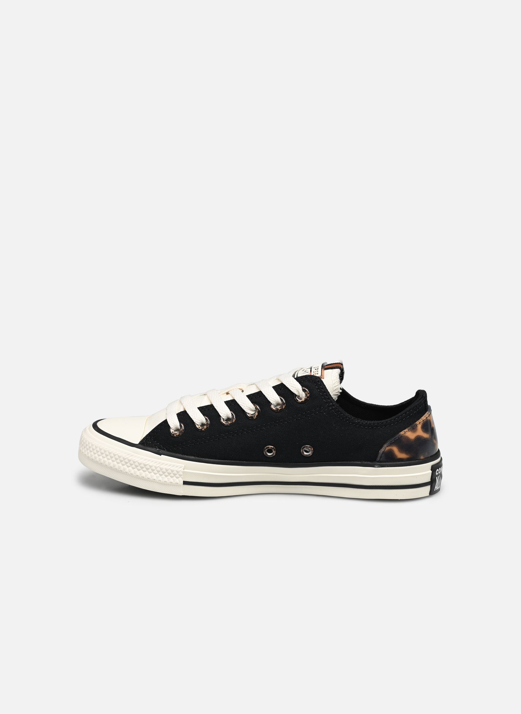 Leinen-Sneaker Chuck Taylor All Star Tortoise Ox W damen schwarz Converse Leinen-Sneaker Chuck Taylor All Star Tortoise Ox W damen schwarz BLACK/EGRET/TAWNY OWL