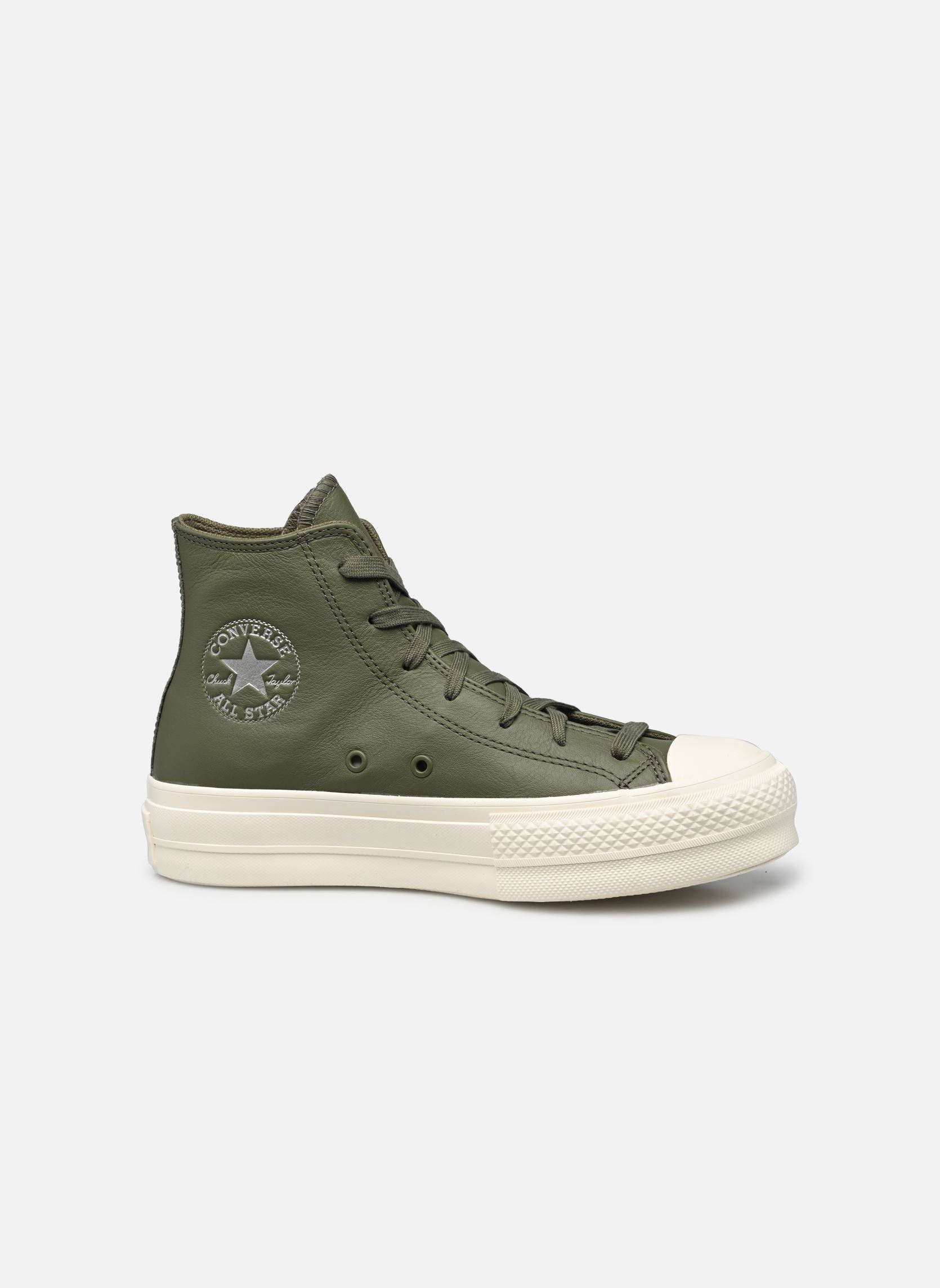 Sneaker Chuck Taylor All Star Lift Leather Matte damen grün Converse Sneaker Chuck Taylor All Star Lift Leather Matte damen grün UTILITY/EGRET