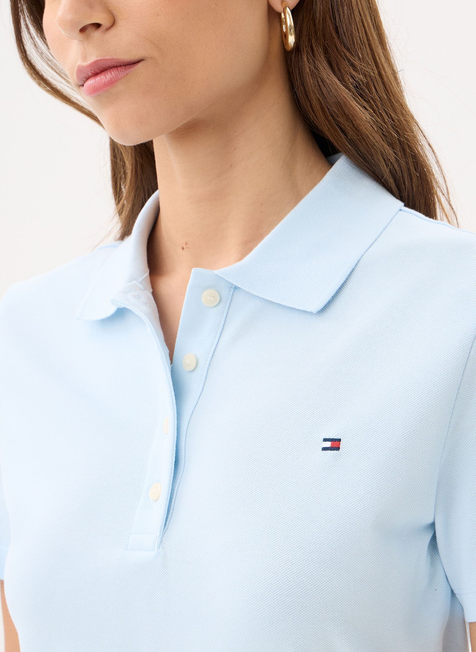 Kurzarm-Poloshirts 1985 Slim Pique Polo damen blau Tommy Hilfiger Kurzarm-Poloshirts 1985 Slim Pique Polo damen blau KEEPSAKE BLUE