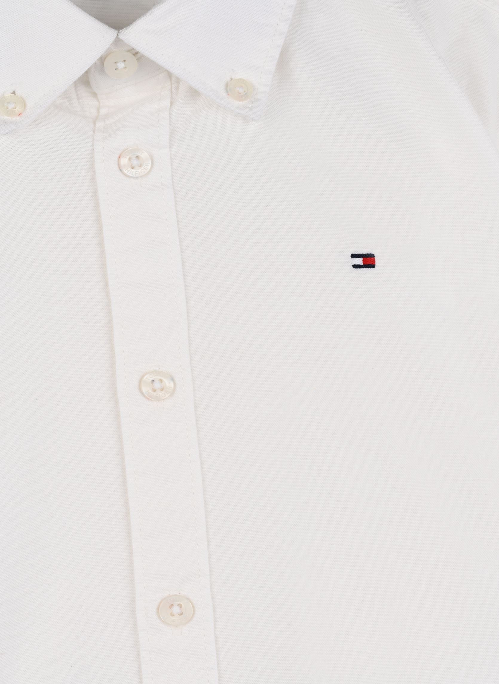 Chemises manches longues Boys Stretch Oxford garçon blanc Tommy Hilfiger Chemises manches longues Boys Stretch Oxford garçon blanc WHITE