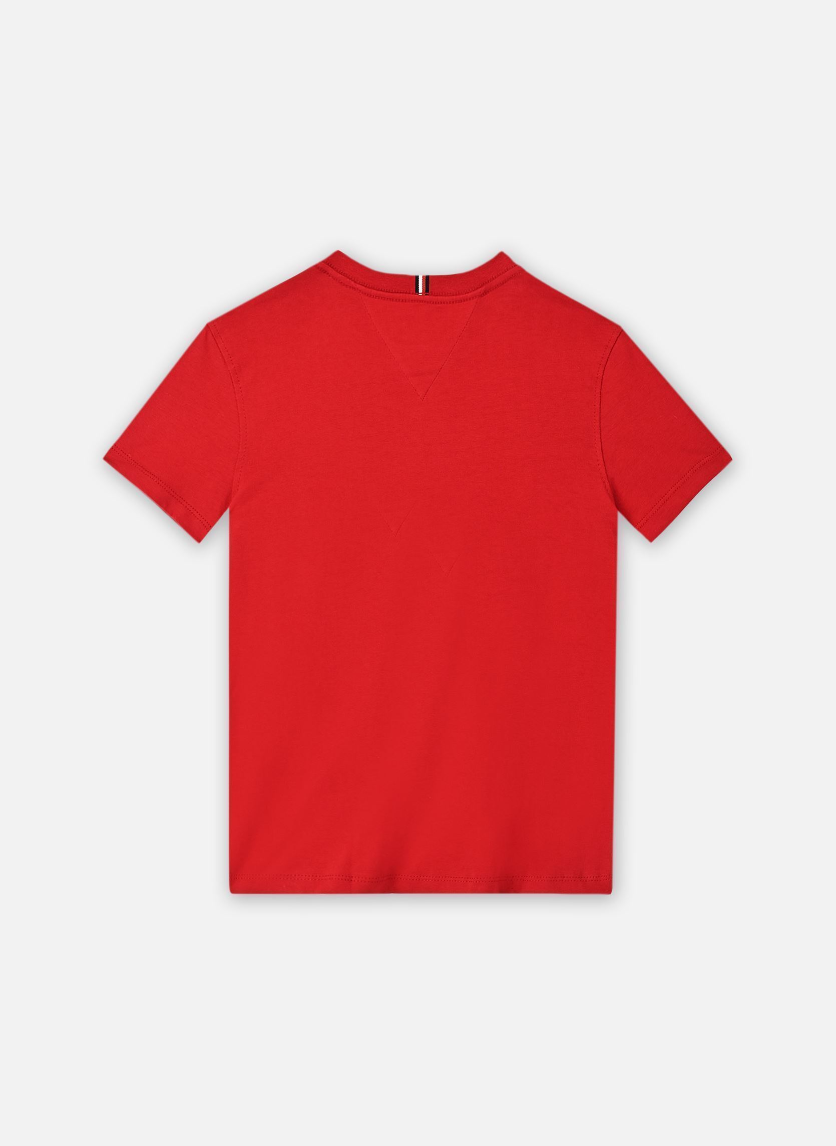 Tee-shirts manches courtes Essential Cotton Tee garçon rouge Tommy Hilfiger Tee-shirts manches courtes Essential Cotton Tee garçon rouge RED