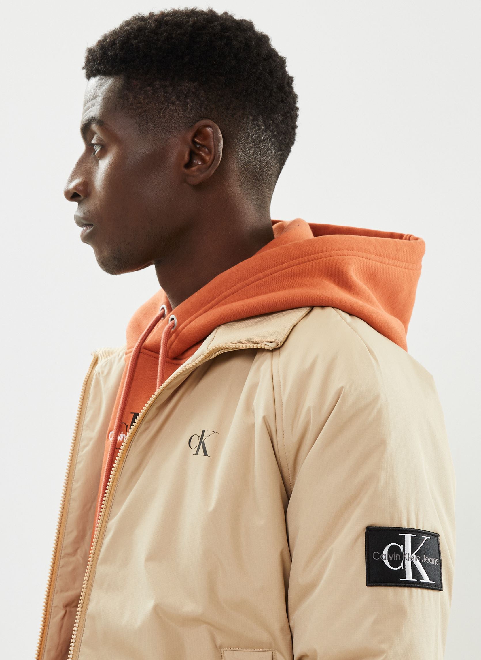 Daunenjacken Padded Harrington herren beige Calvin Klein Jeans Daunenjacken Padded Harrington herren beige TRAVERTINE