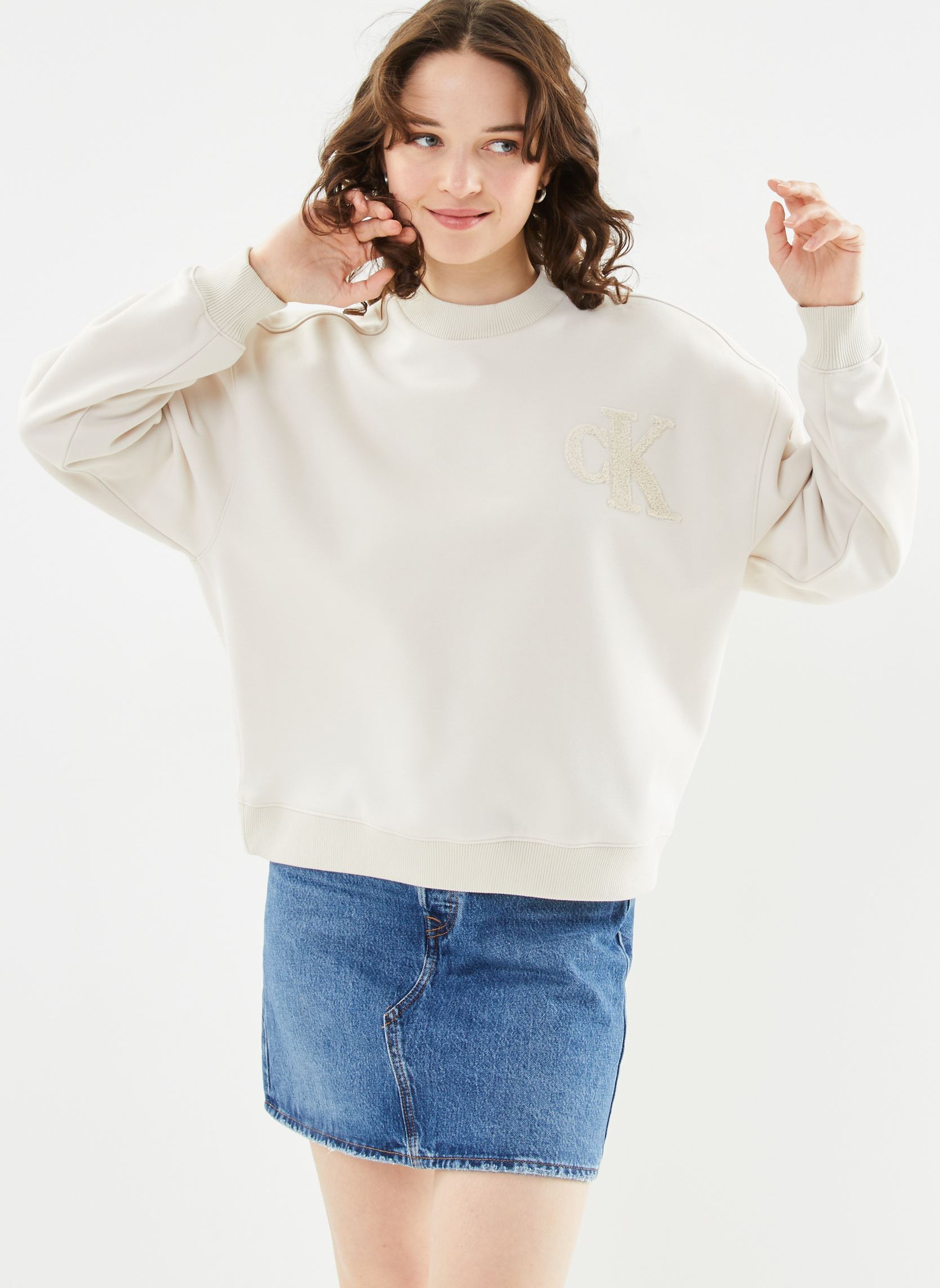 Vêtements Calvin Klein Jeans Chenille Ck Crewneck pour Accessoires