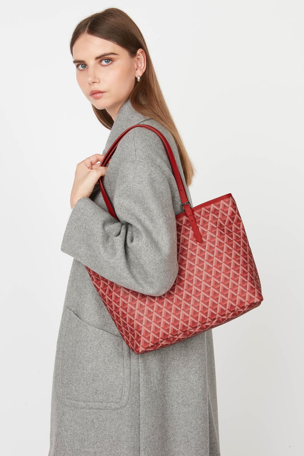 Cabas Ikon femme rouge Lancaster Cabas Ikon femme rouge Rouge foncé