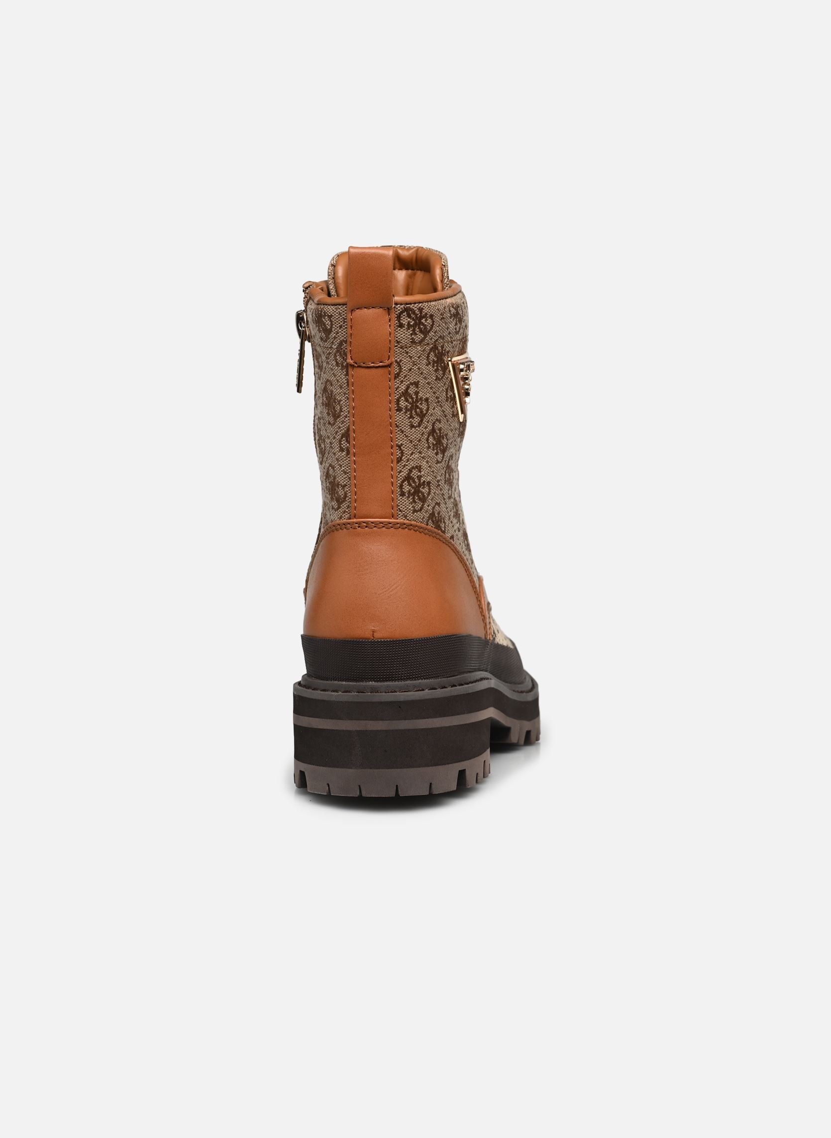 Bottines à lacets BADA femme marron Guess Bottines à lacets BADA femme marron Beige/brown