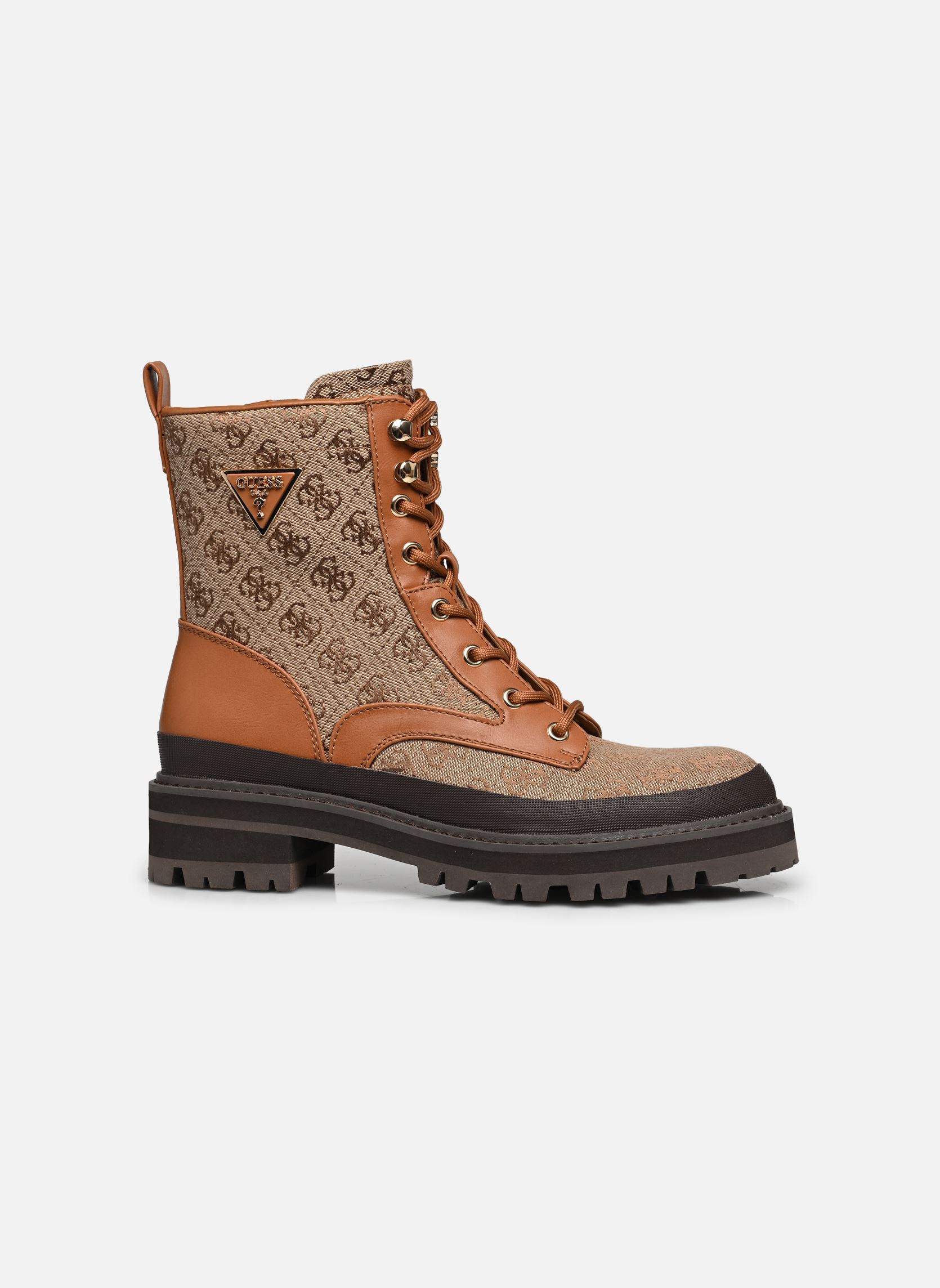Bottines à lacets BADA femme marron Guess Bottines à lacets BADA femme marron Beige/brown