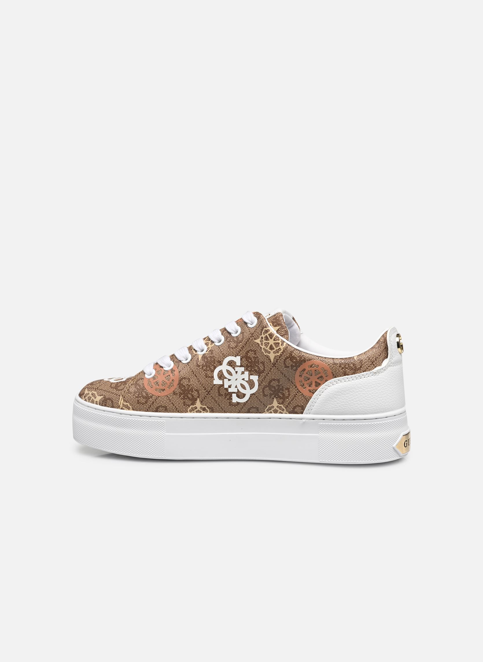 Baskets basses GIANELE femme marron Guess Baskets basses GIANELE femme marron Beige/brown