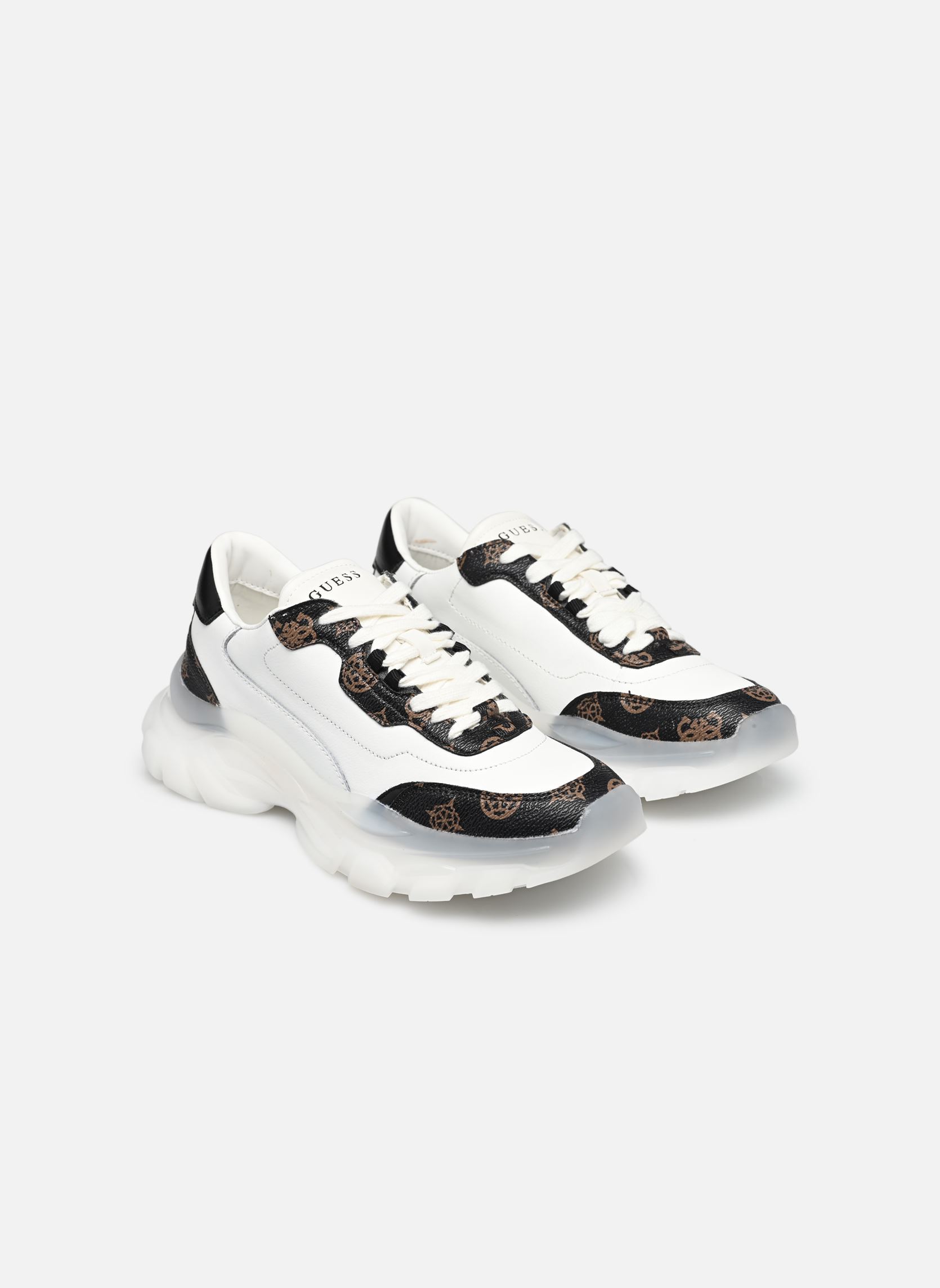 Sneakers MASSEL dames wit Guess Sneakers MASSEL dames wit WHITE BROWN OCRA