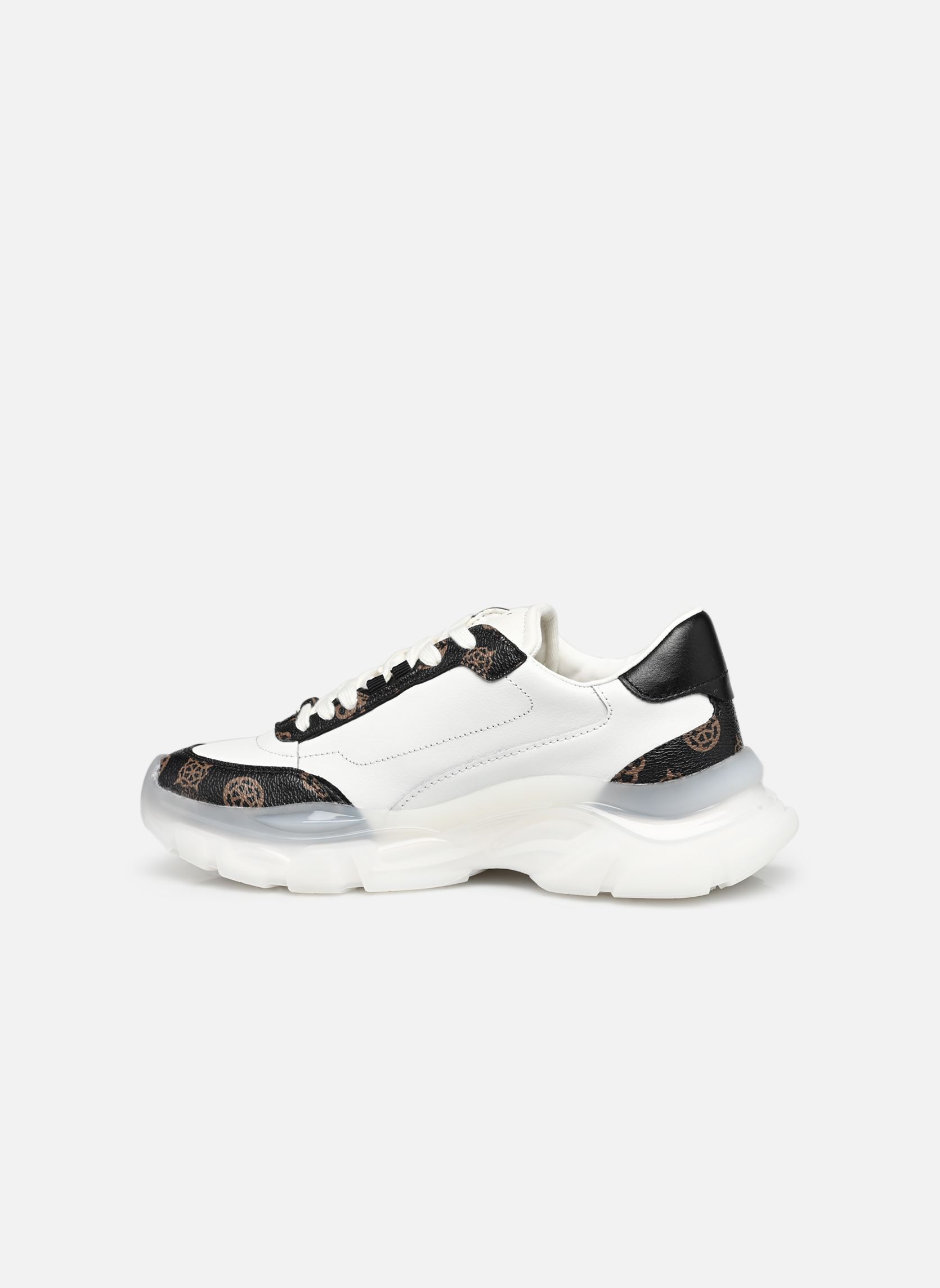 Sneakers MASSEL dames wit Guess Sneakers MASSEL dames wit WHITE BROWN OCRA