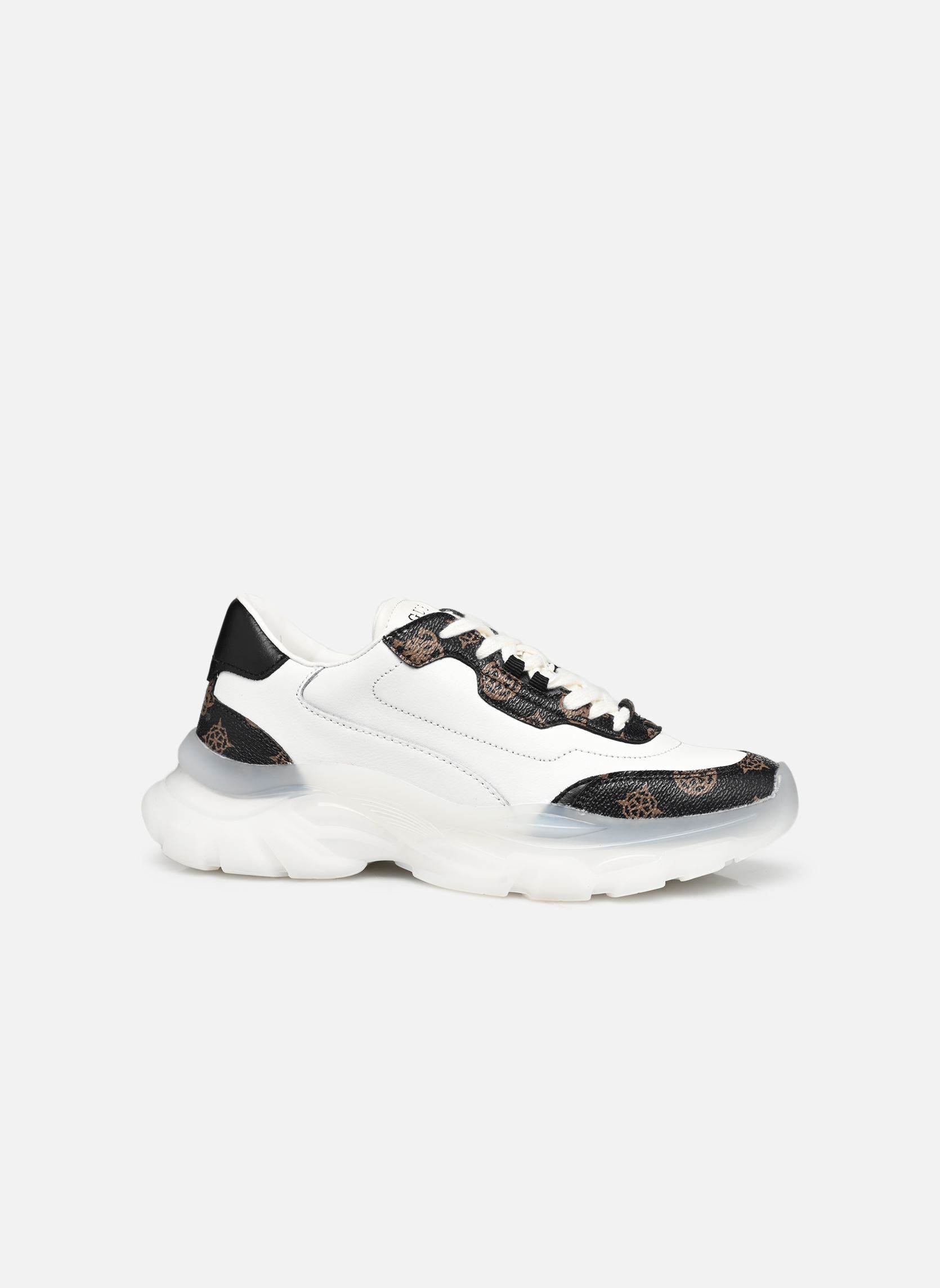 Sneakers MASSEL dames wit Guess Sneakers MASSEL dames wit WHITE BROWN OCRA
