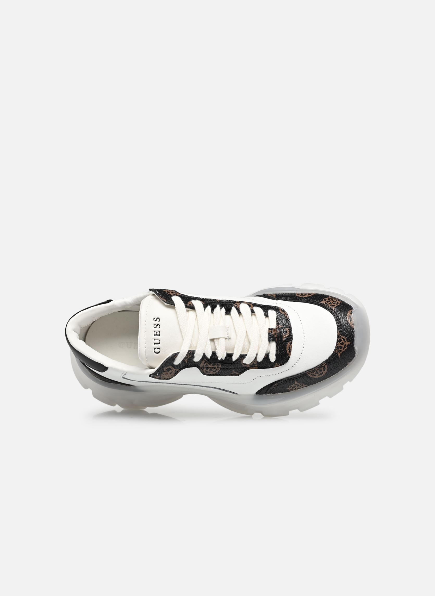 Sneakers MASSEL dames wit Guess Sneakers MASSEL dames wit WHITE BROWN OCRA