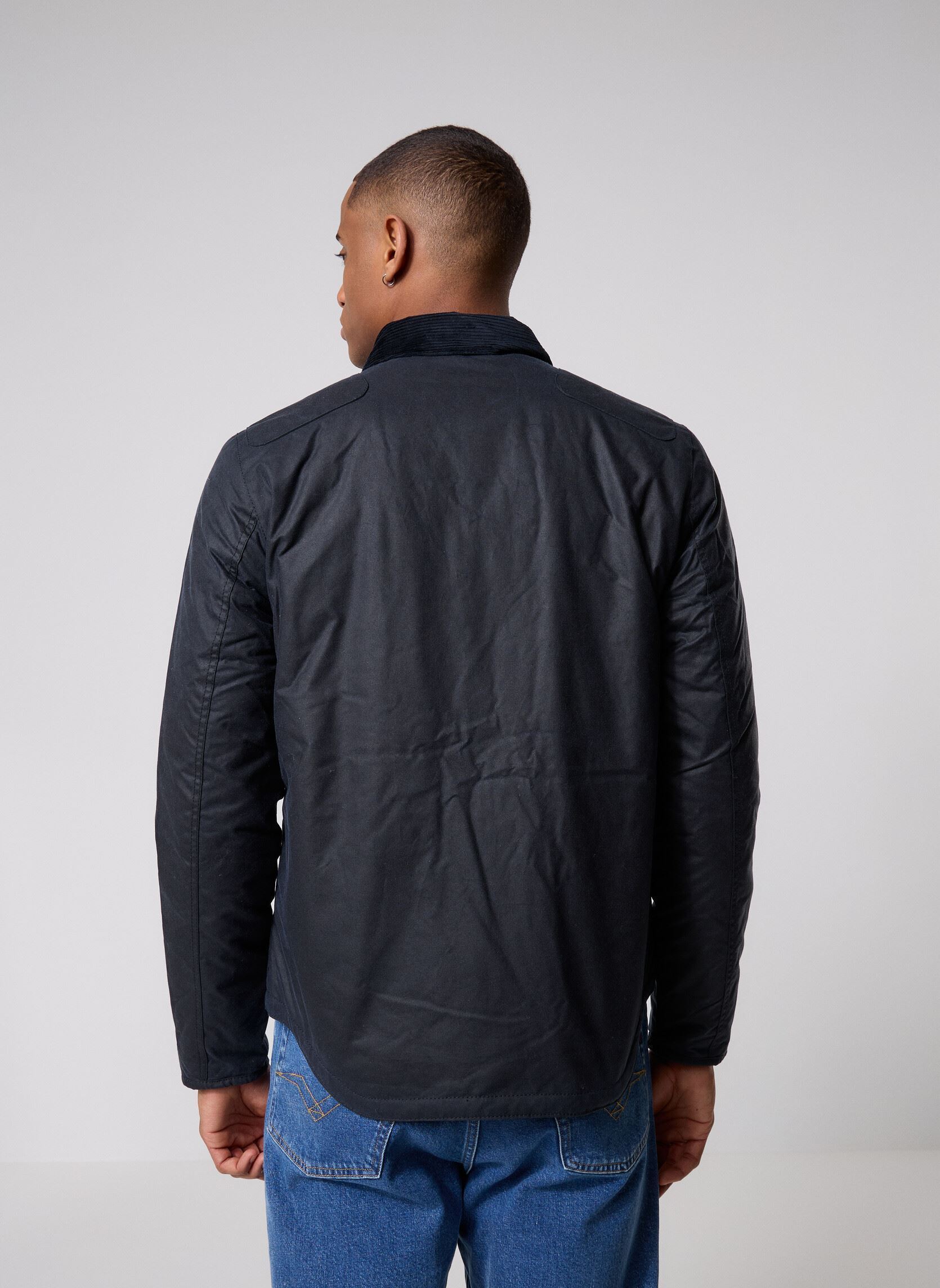 Winterjas Reelin Wax Jacket heren blauw Barbour Winterjas Reelin Wax Jacket heren blauw NAVY