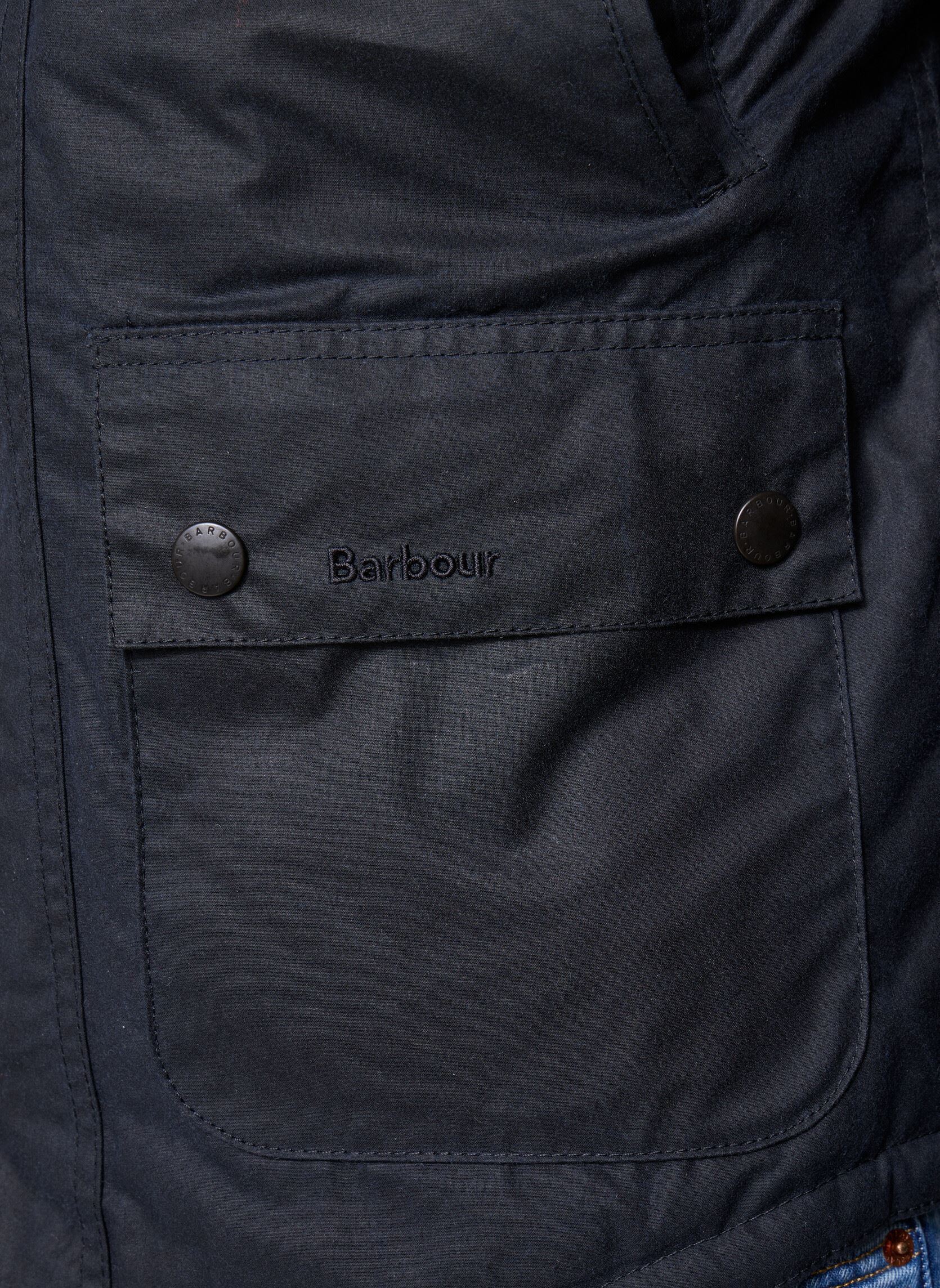 Winterjas Reelin Wax Jacket heren blauw Barbour Winterjas Reelin Wax Jacket heren blauw NAVY