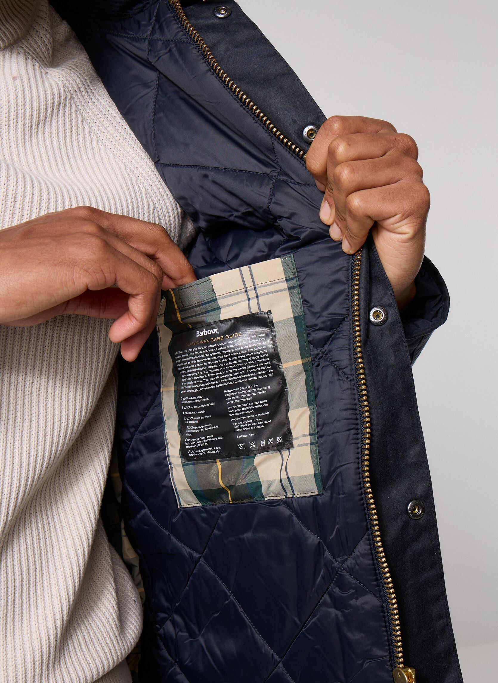 Winterjas Reelin Wax Jacket heren blauw Barbour Winterjas Reelin Wax Jacket heren blauw NAVY