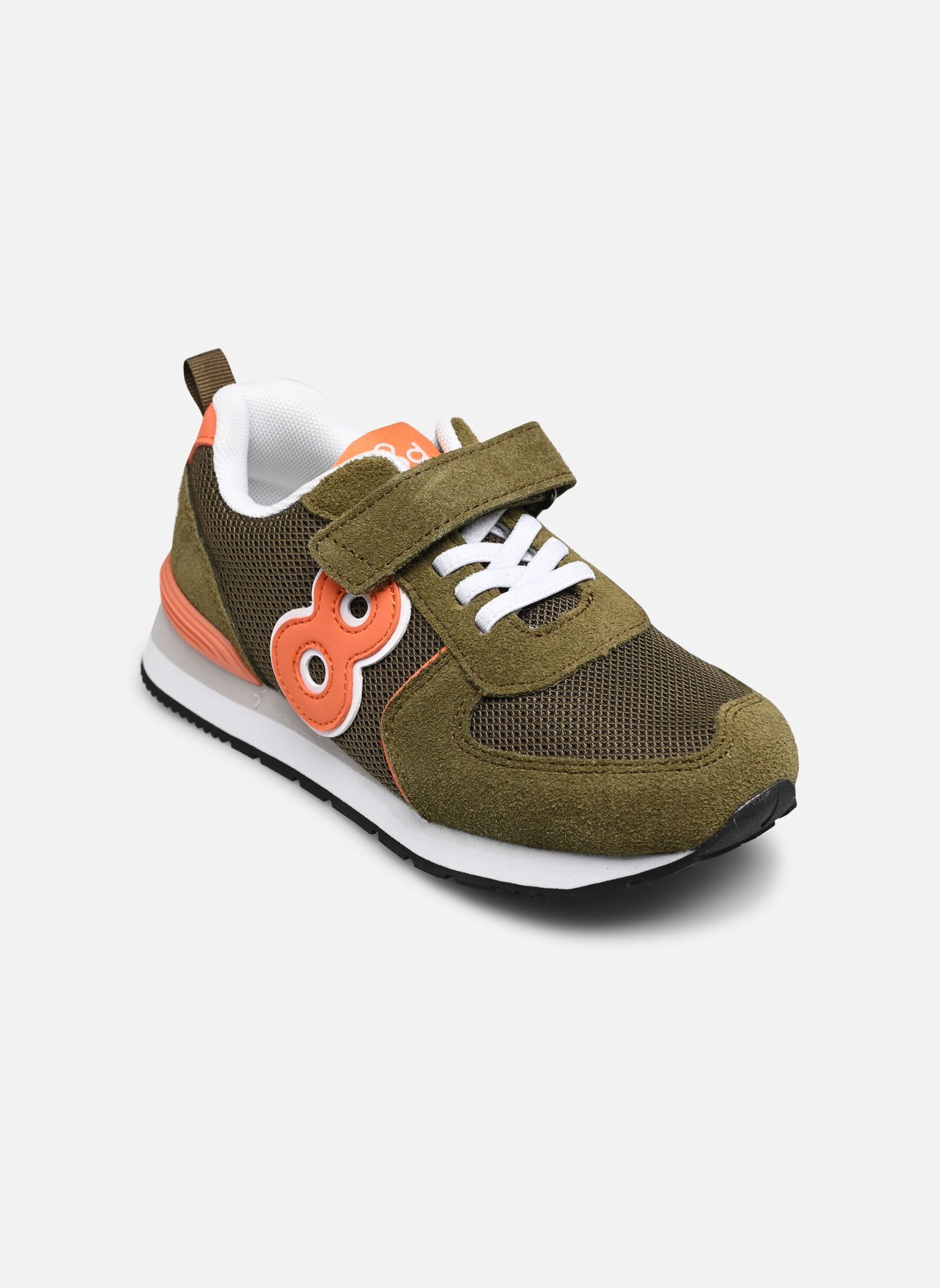 Baskets basses SNOOKLACE garçon vert Mod8 Baskets basses SNOOKLACE garçon vert KAKI ORANGE