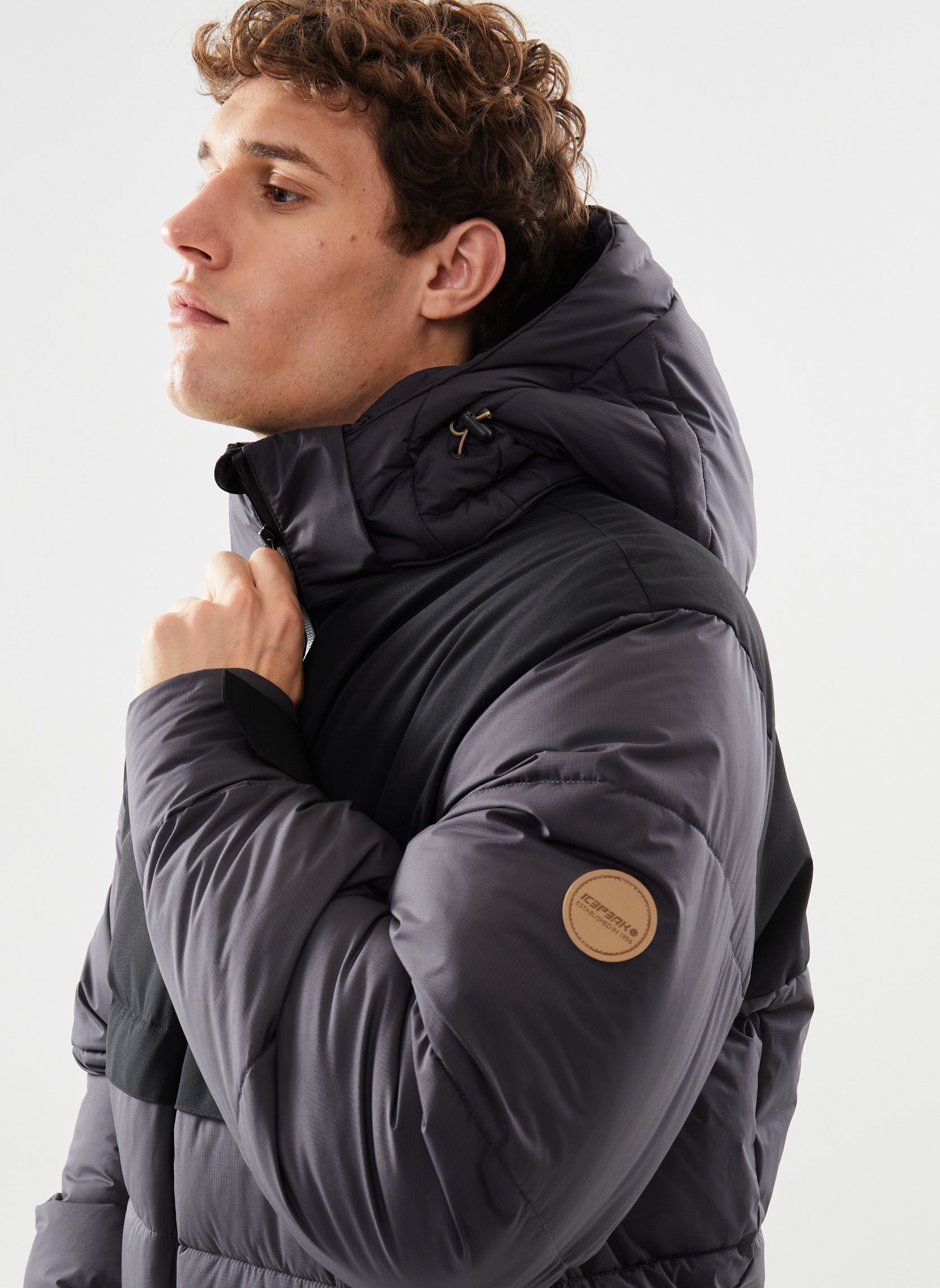 Gewatteerde jassen BRISTOL heren grijs Icepeak Gewatteerde jassen BRISTOL heren grijs Anthracite