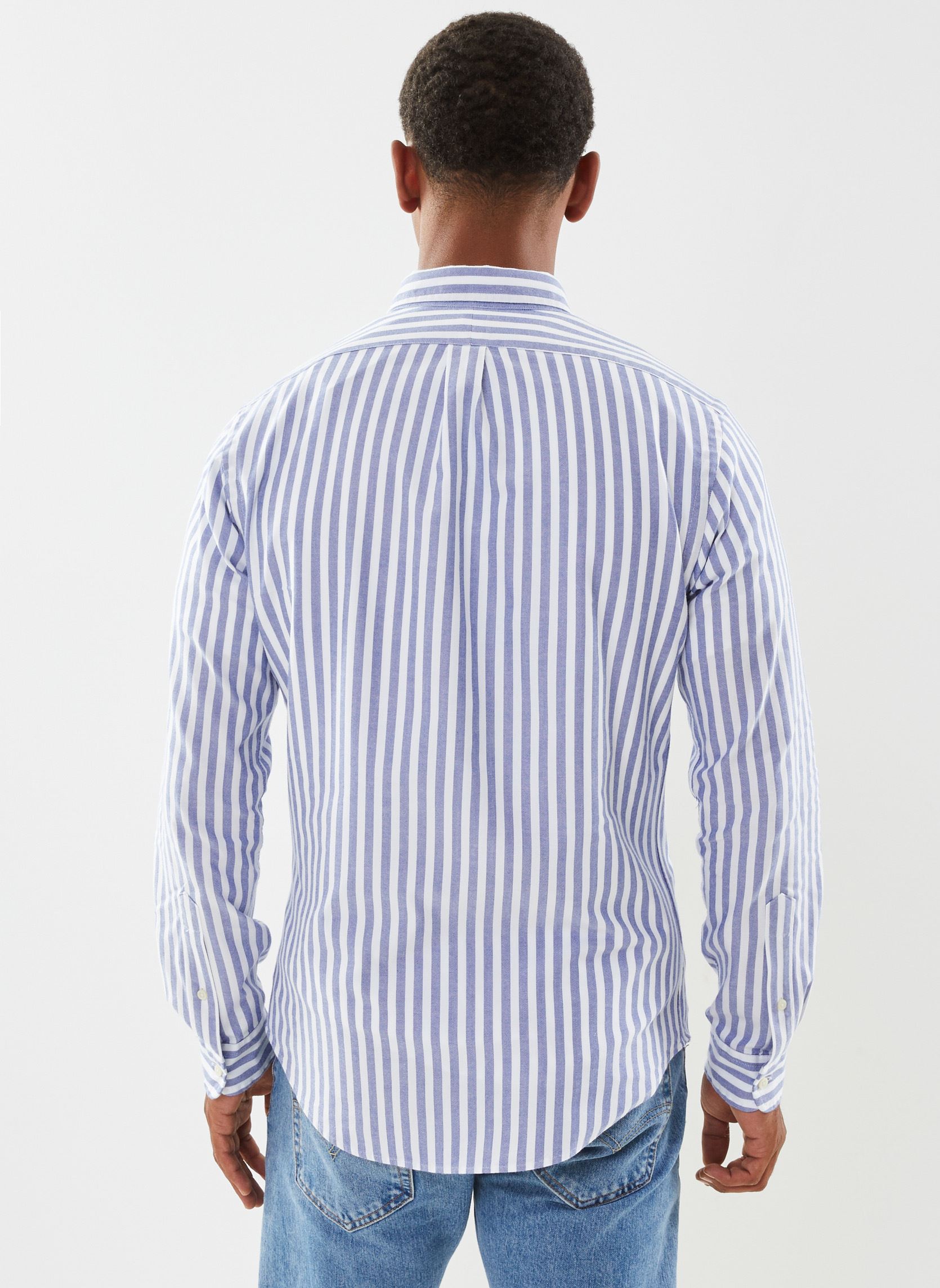 Polo Ralph Lauren Chemises Chemise à rayures en Oxford homme bleu ...
