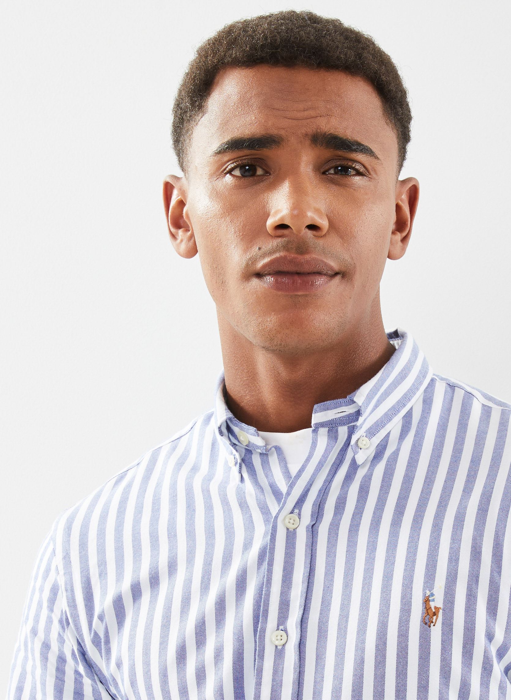 Chemises Chemise slim coton velours milleraies 71 homme bleu Polo Ralph Lauren Chemises Chemise slim coton velours milleraies 71 homme bleu 6054A HERITAGE ROYALWHITE