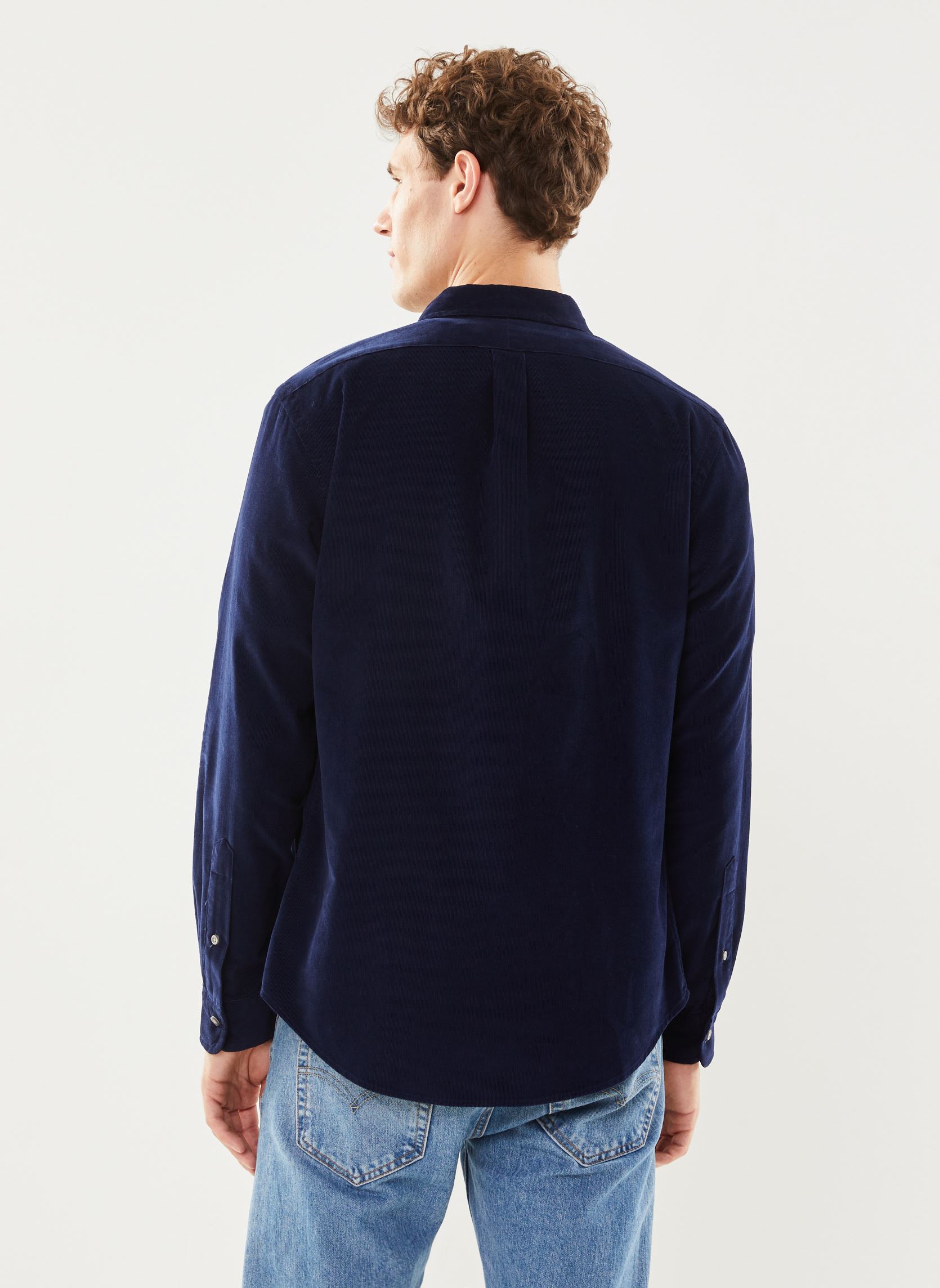 Chemises Chemise slim coton velours milleraies 71 homme bleu Polo Ralph Lauren Chemises Chemise slim coton velours milleraies 71 homme bleu Newport navy