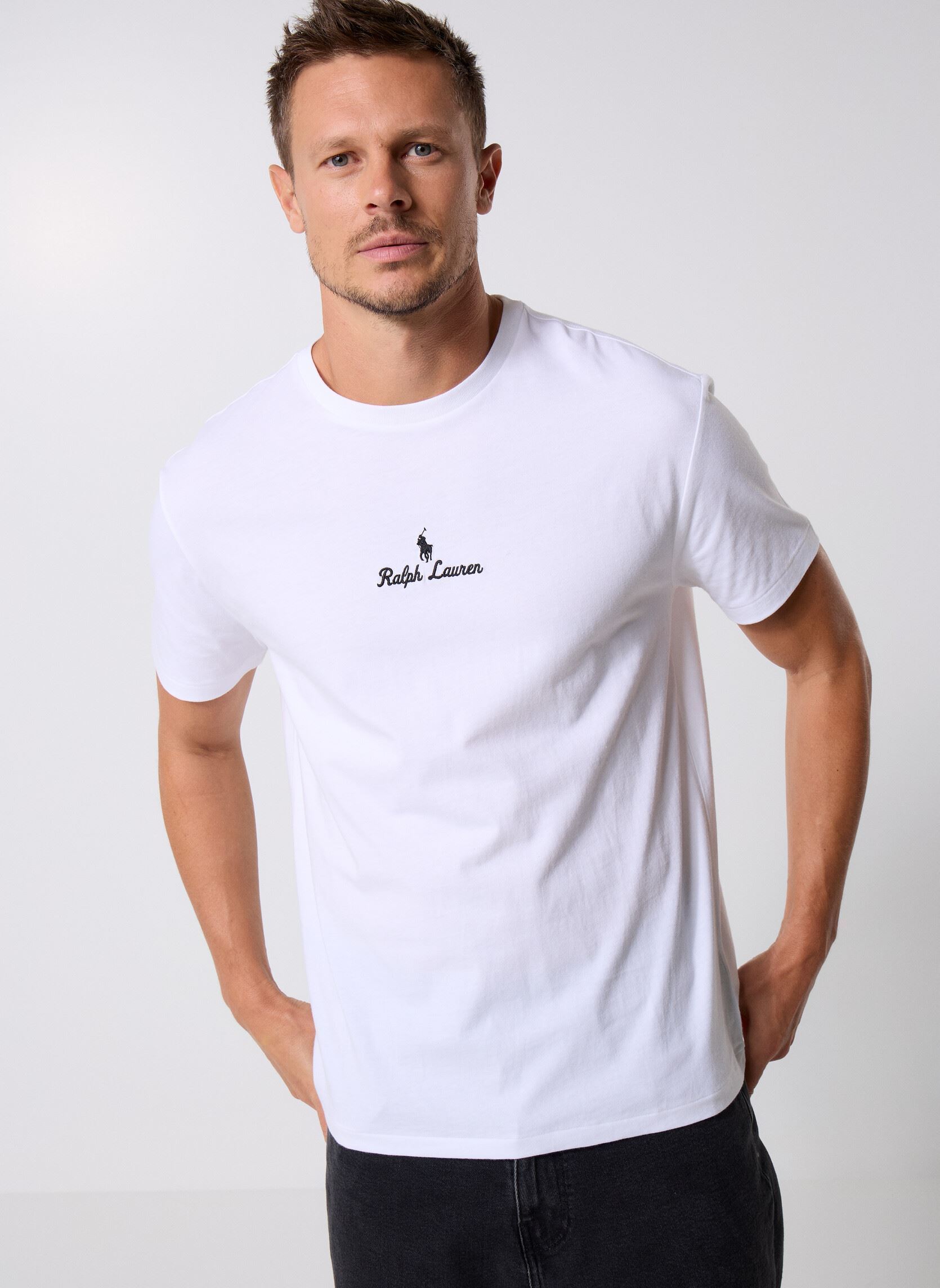 T shirt Polo Ralph Lauren T SHIRT AJUSTE EN COTON POLO RALPH LAUREN CENTER EU - vue 4