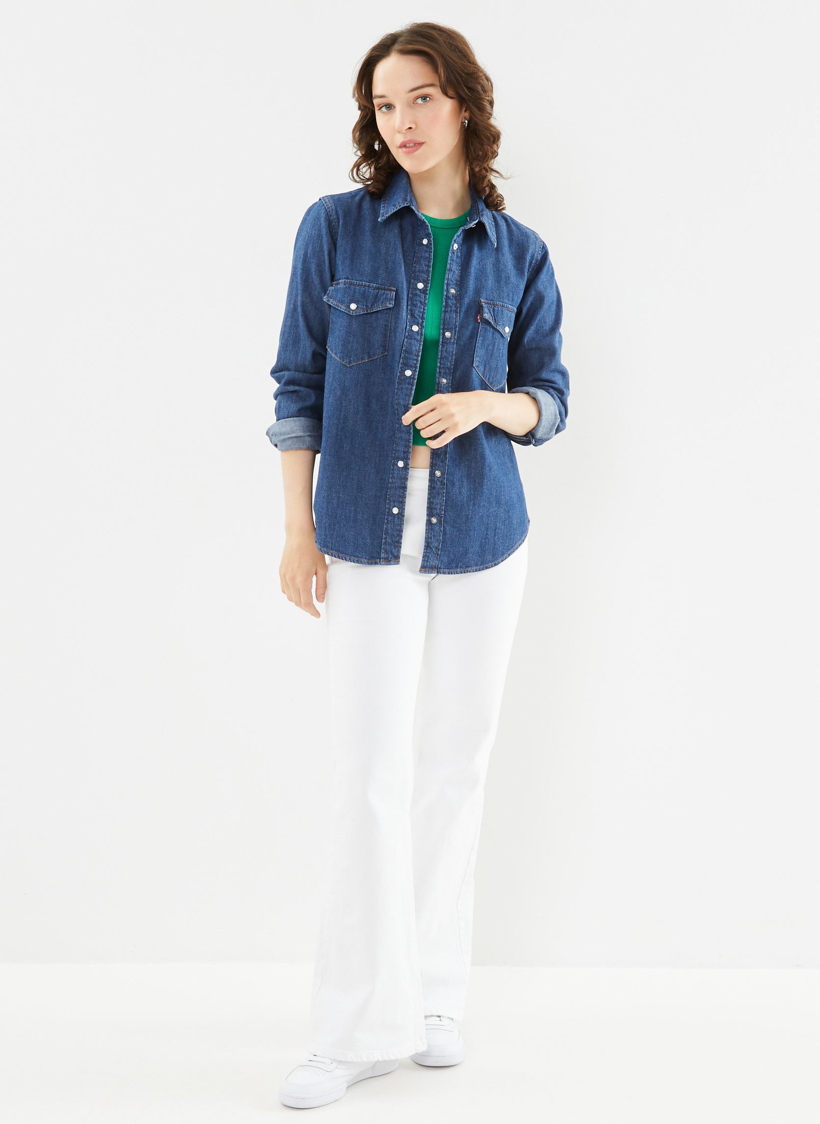 Chemises manches longues Iconic Western femme bleu Levi's Chemises manches longues Iconic Western femme bleu AIR SPACE 3