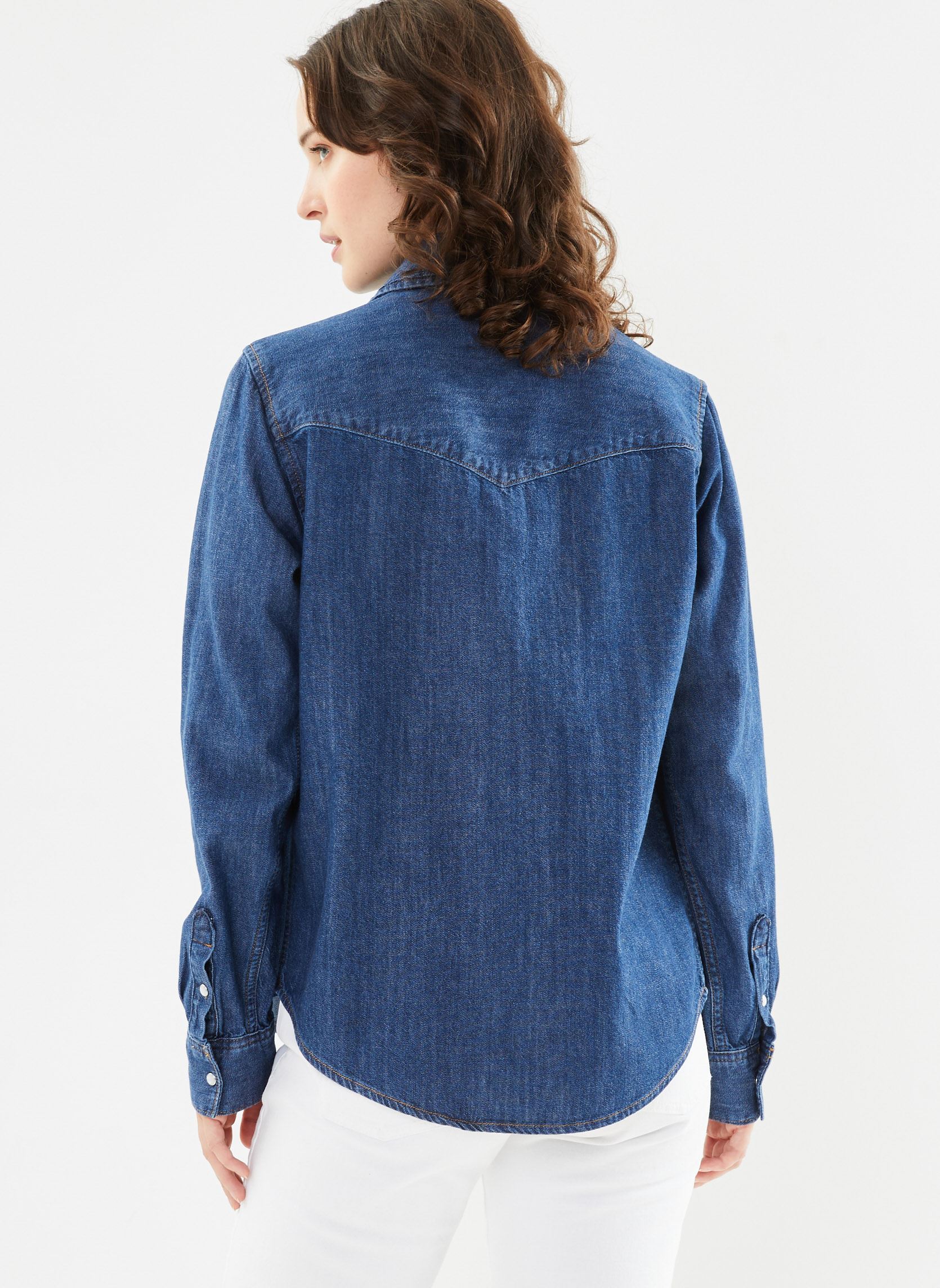Chemises manches longues Iconic Western femme bleu Levi's Chemises manches longues Iconic Western femme bleu AIR SPACE 3