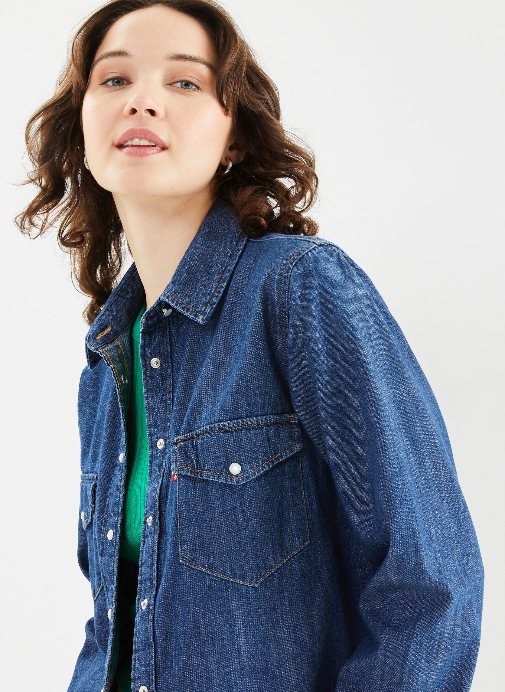 Chemises manches longues Iconic Western femme bleu Levi's Chemises manches longues Iconic Western femme bleu AIR SPACE 3