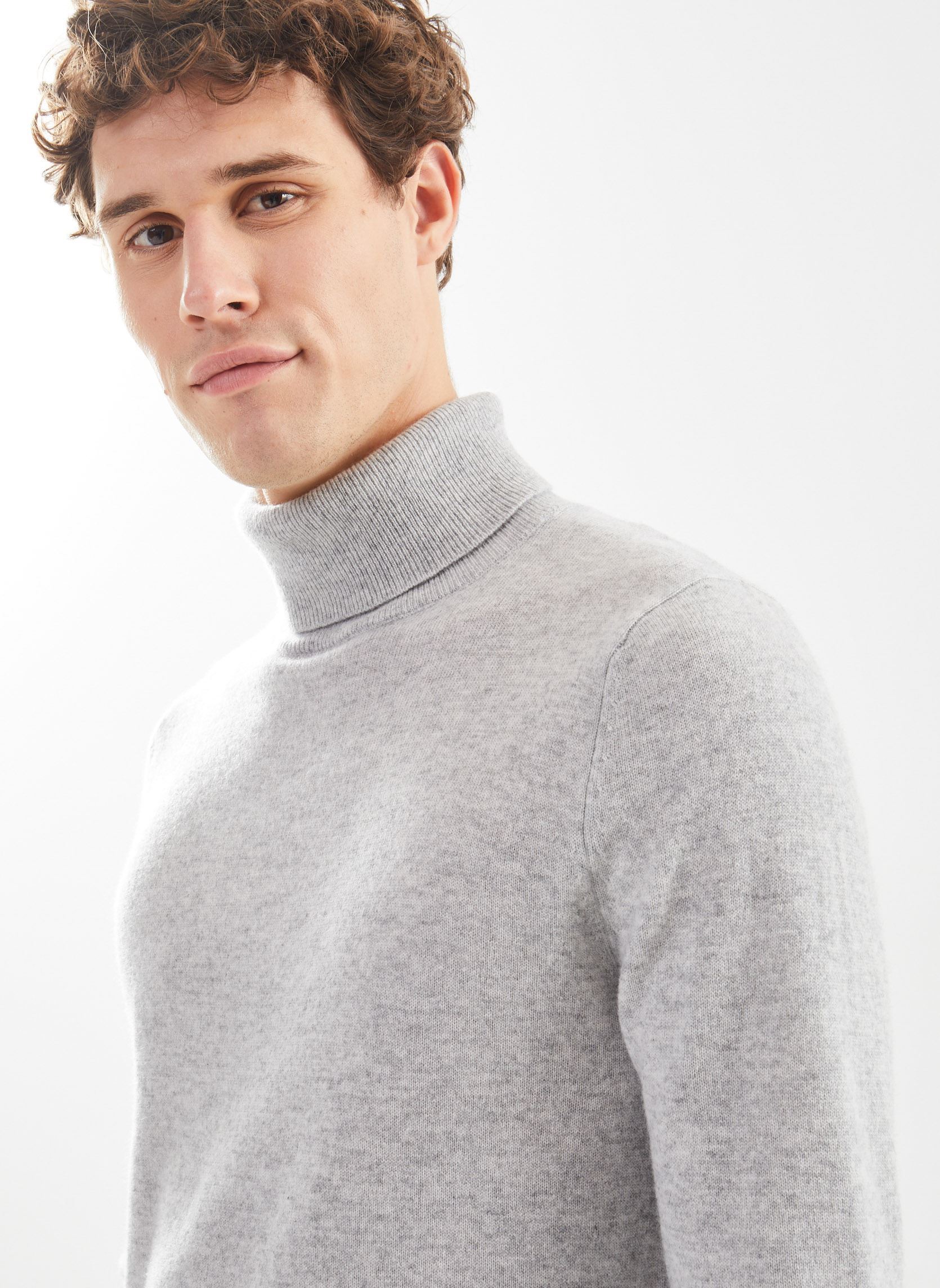 Pulls GABIN cachemire homme gris Marvin&Co Pulls GABIN cachemire homme gris Light melange grey