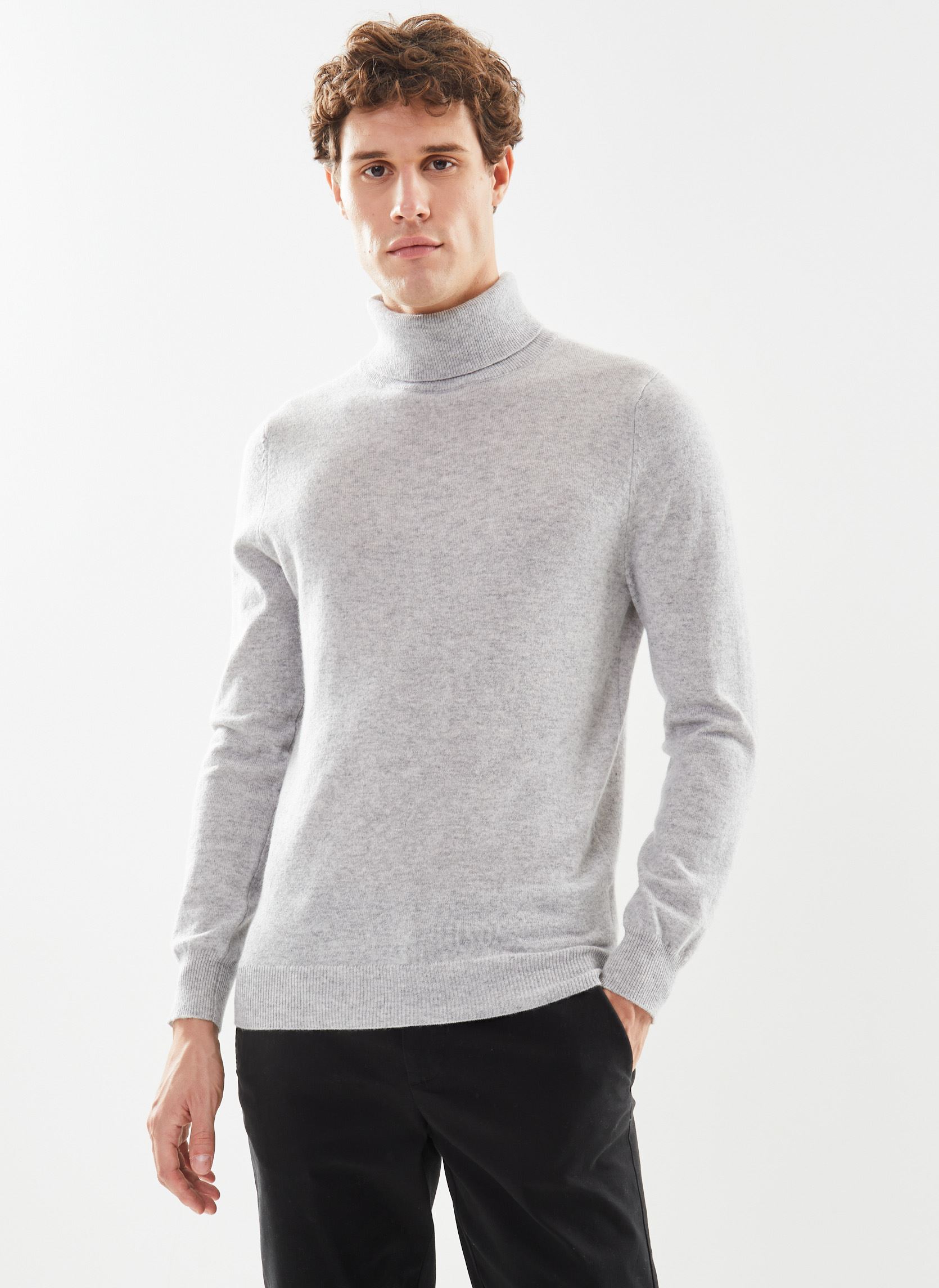 Pulls GABIN cachemire homme gris Marvin&Co Pulls GABIN cachemire homme gris Light melange grey