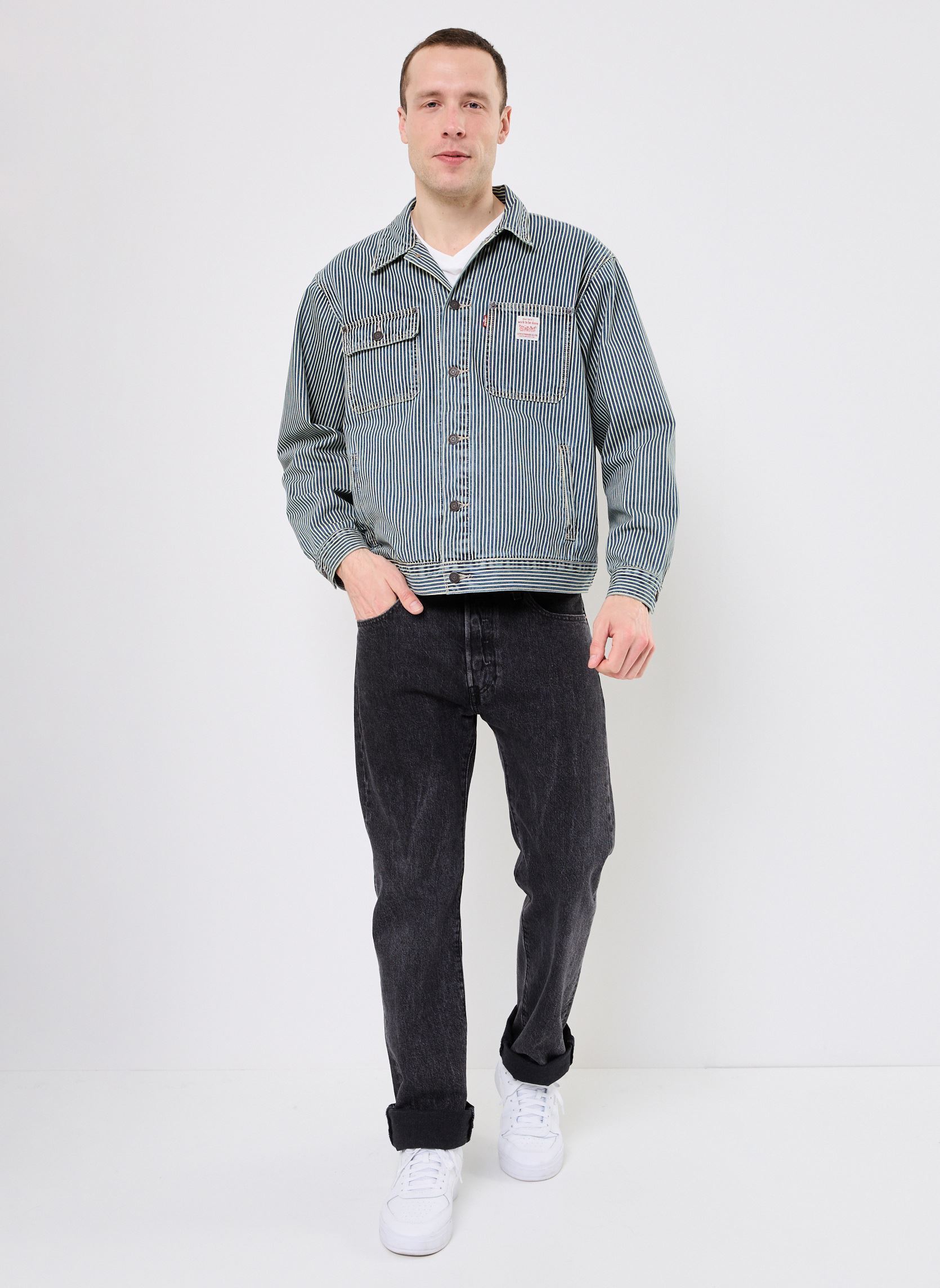 Jacken SUNRISE TRUCKER herren blau Levi's Jacken SUNRISE TRUCKER herren blau AGED RR STRIPE TRUCKER