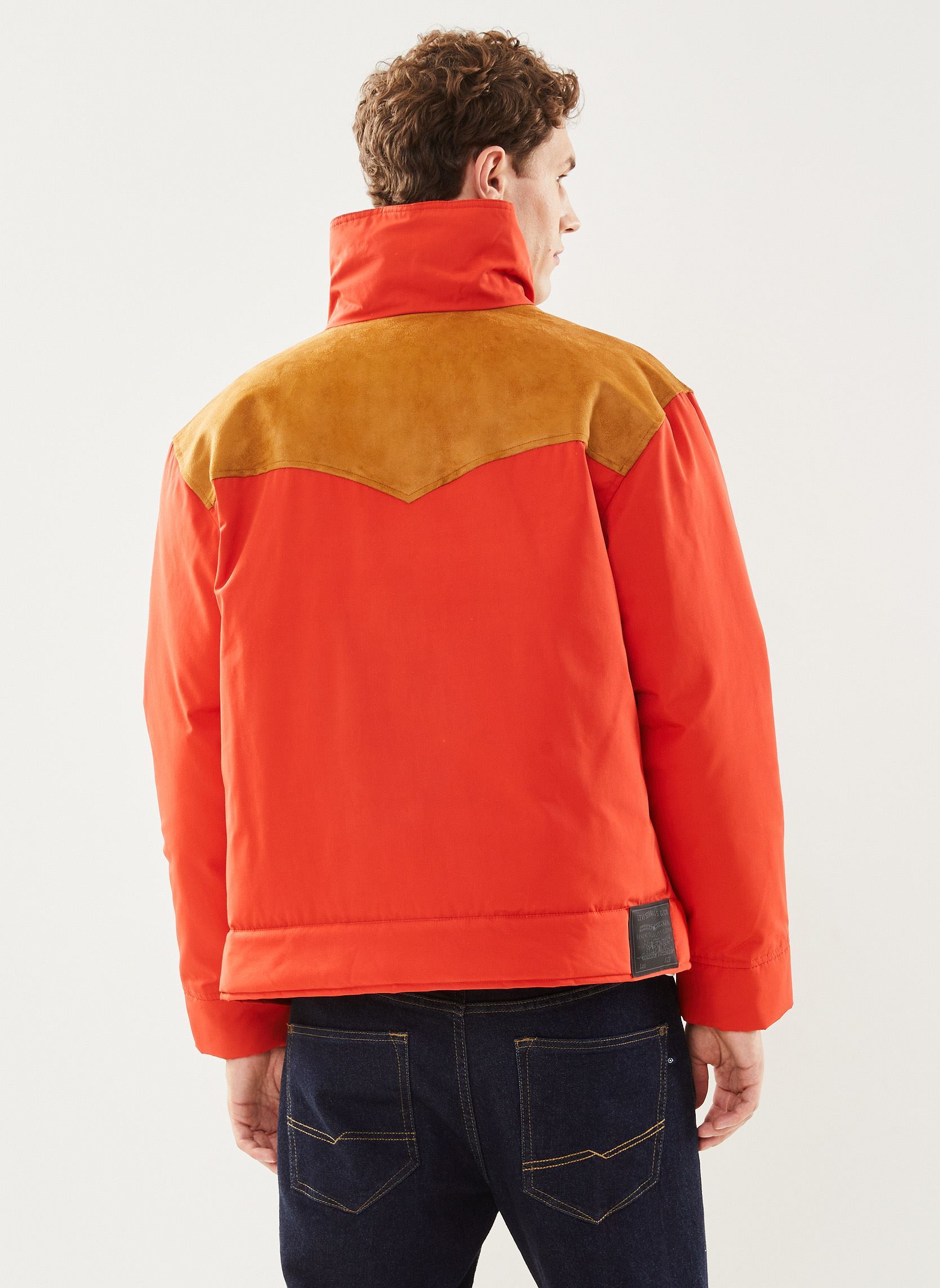 Levi's Webster Western Puffer Chaqueta, Chocolate Brown, M de los Hombres Levi's Webster Western Puffer Chaqueta, Chocolate Brown, M de los Hombres