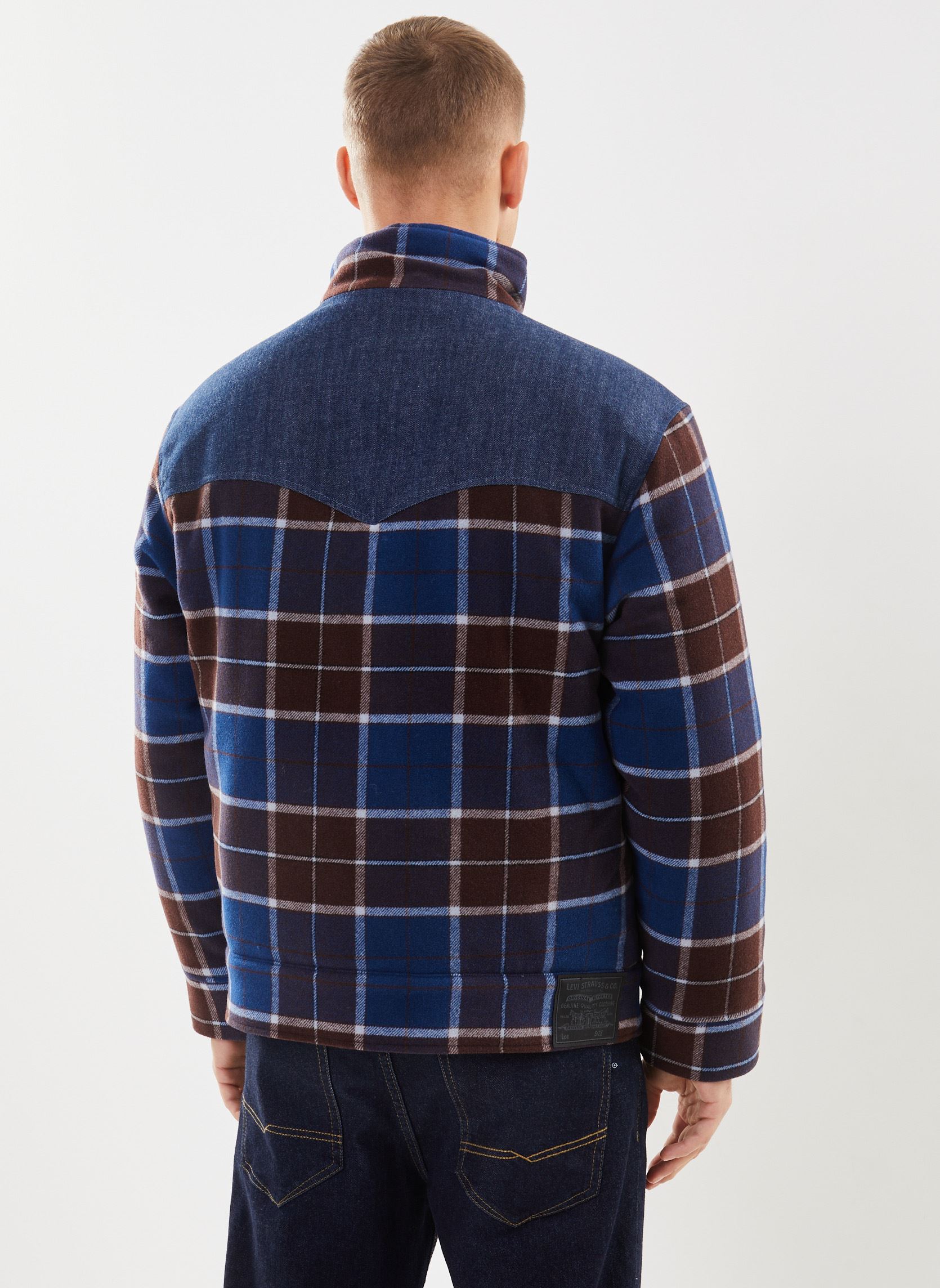 Daunenjacken WEBSTER WESTERN PUFFER herren blau Levi's Daunenjacken WEBSTER WESTERN PUFFER herren blau Crandle Plaid Allspi