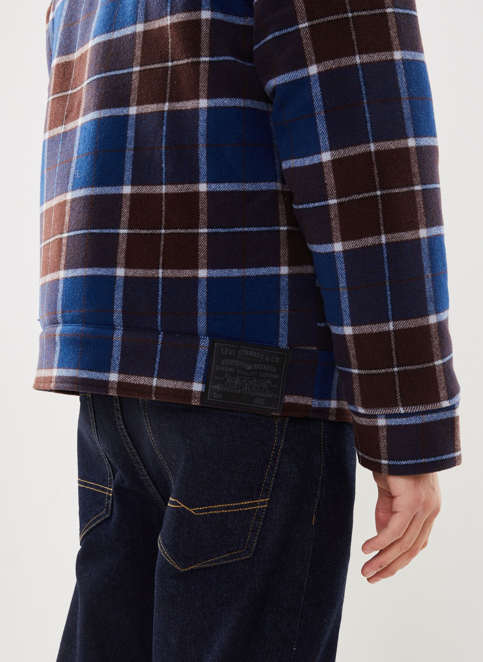 Daunenjacken WEBSTER WESTERN PUFFER herren blau Levi's Daunenjacken WEBSTER WESTERN PUFFER herren blau Crandle Plaid Allspi