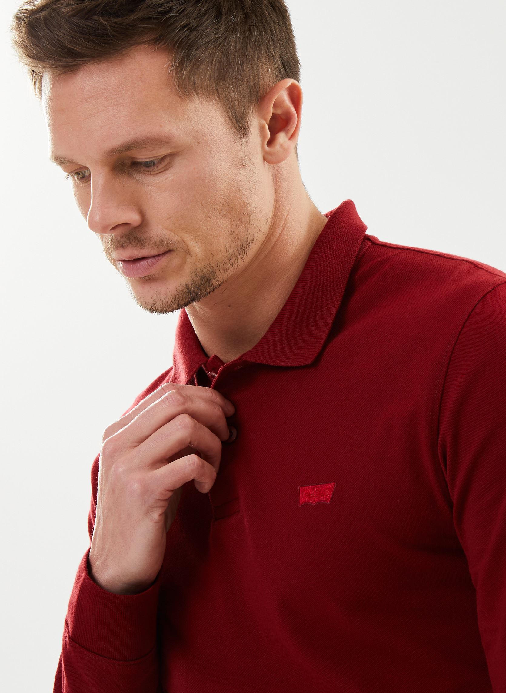 Polos manches courtes LS SLIM HOUSEMARK POLO homme rouge Levi's Polos manches courtes LS SLIM HOUSEMARK POLO homme rouge Sun-Dried Tomato