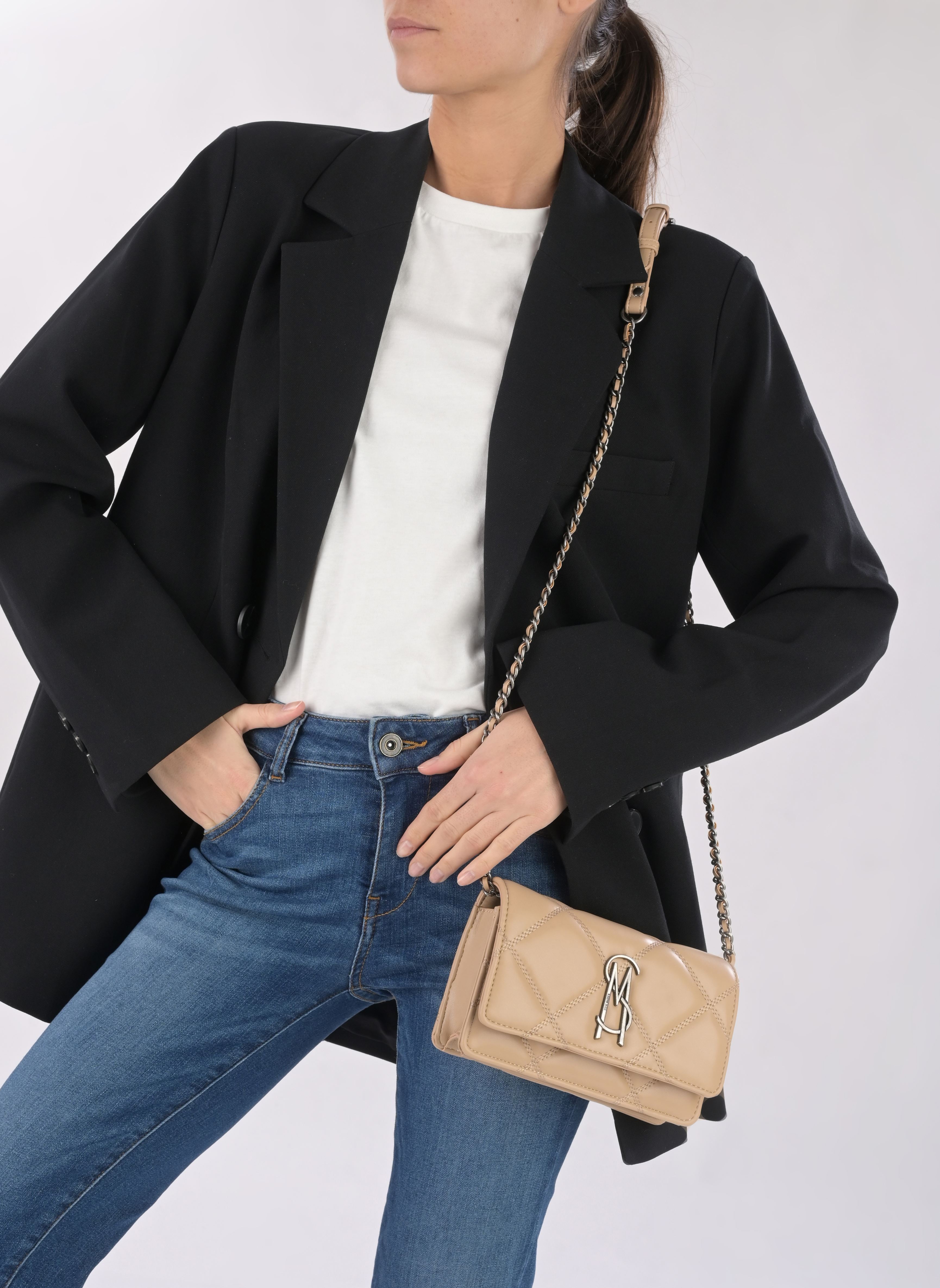 Sacs bandoulière Bendue femme marron Steve Madden Sacs bandoulière Bendue femme marron Taupe