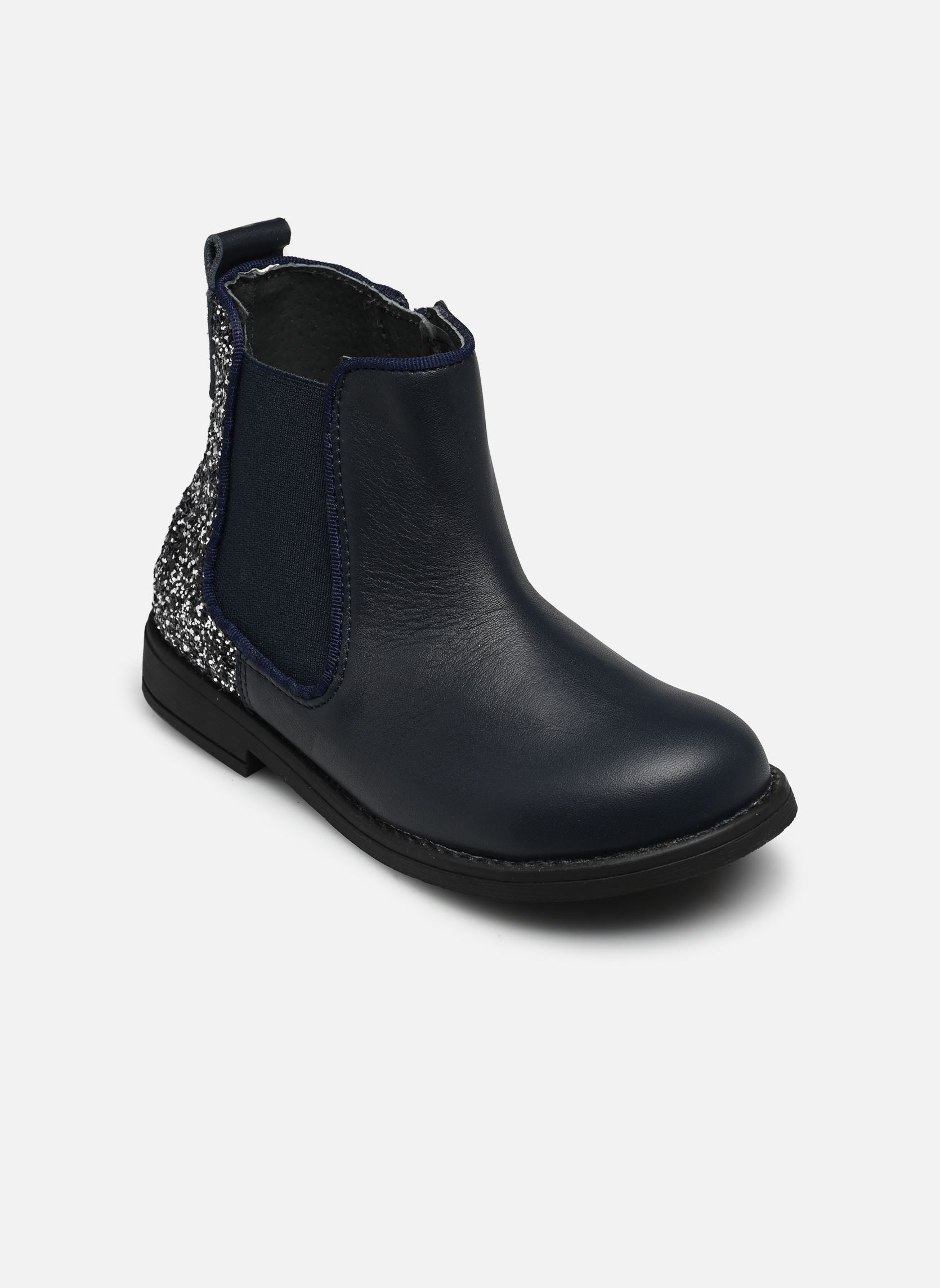 Enkellaarsjes TISTRAS LEATHER meisjes blauw Rose et Martin Enkellaarsjes TISTRAS LEATHER meisjes blauw MARINE
