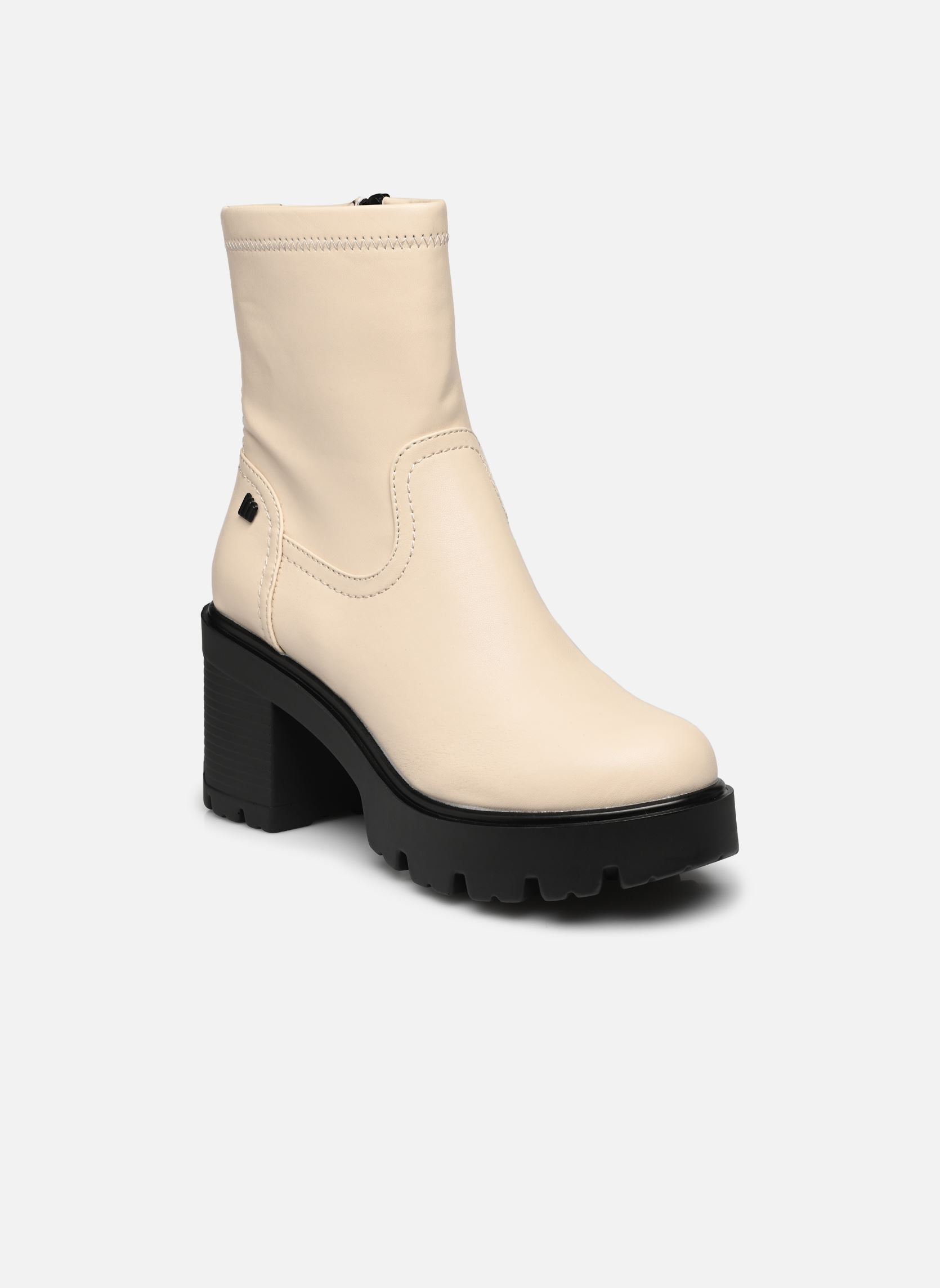 Bottines et boots EMELINE 52889 femme blanc MTNG Bottines et boots EMELINE 52889 femme blanc STRETXO CREMA