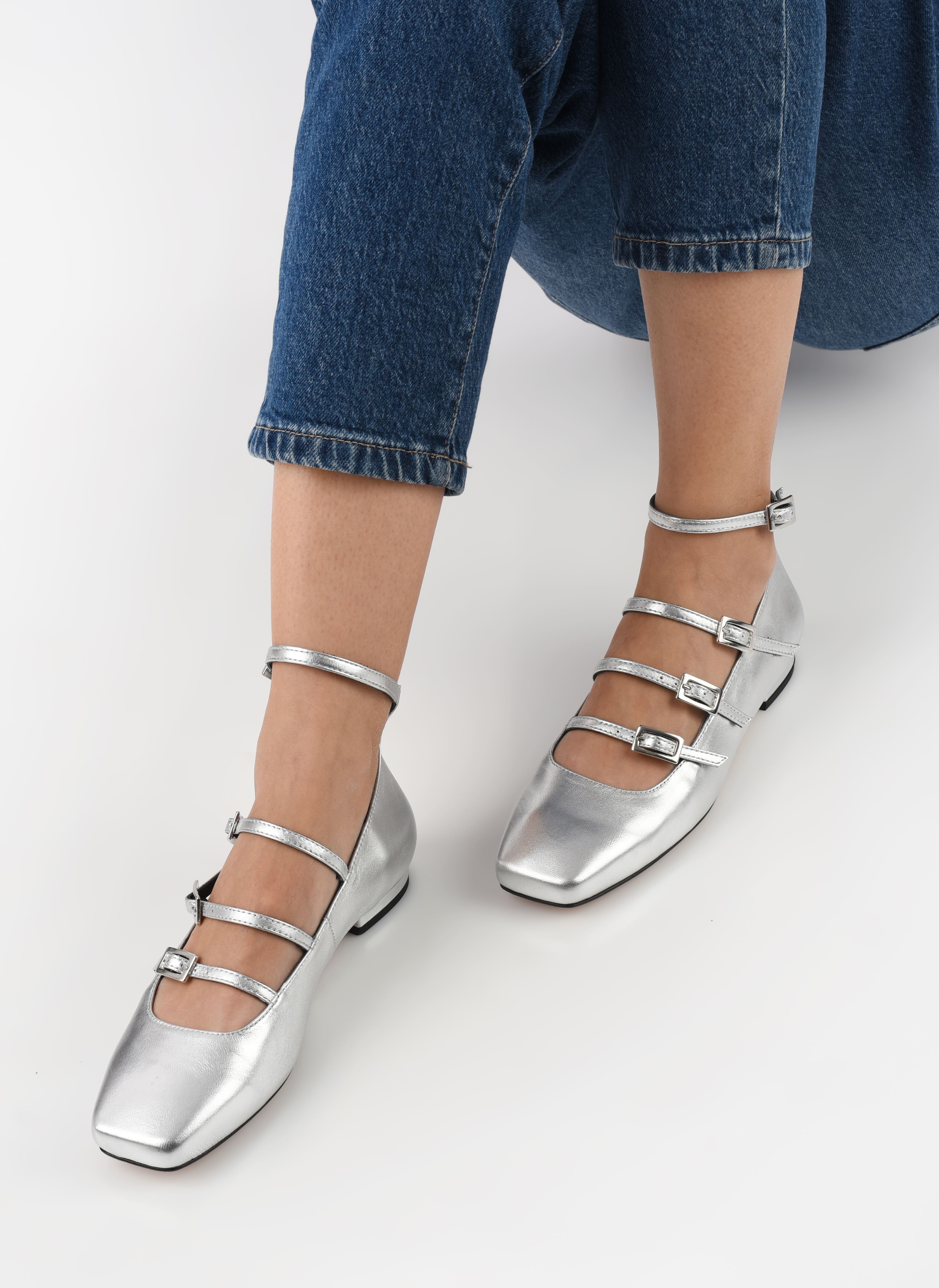 Ballerines classiques Luke Onix femme argent Alohas Ballerines classiques Luke Onix femme argent SILVER LEATHER