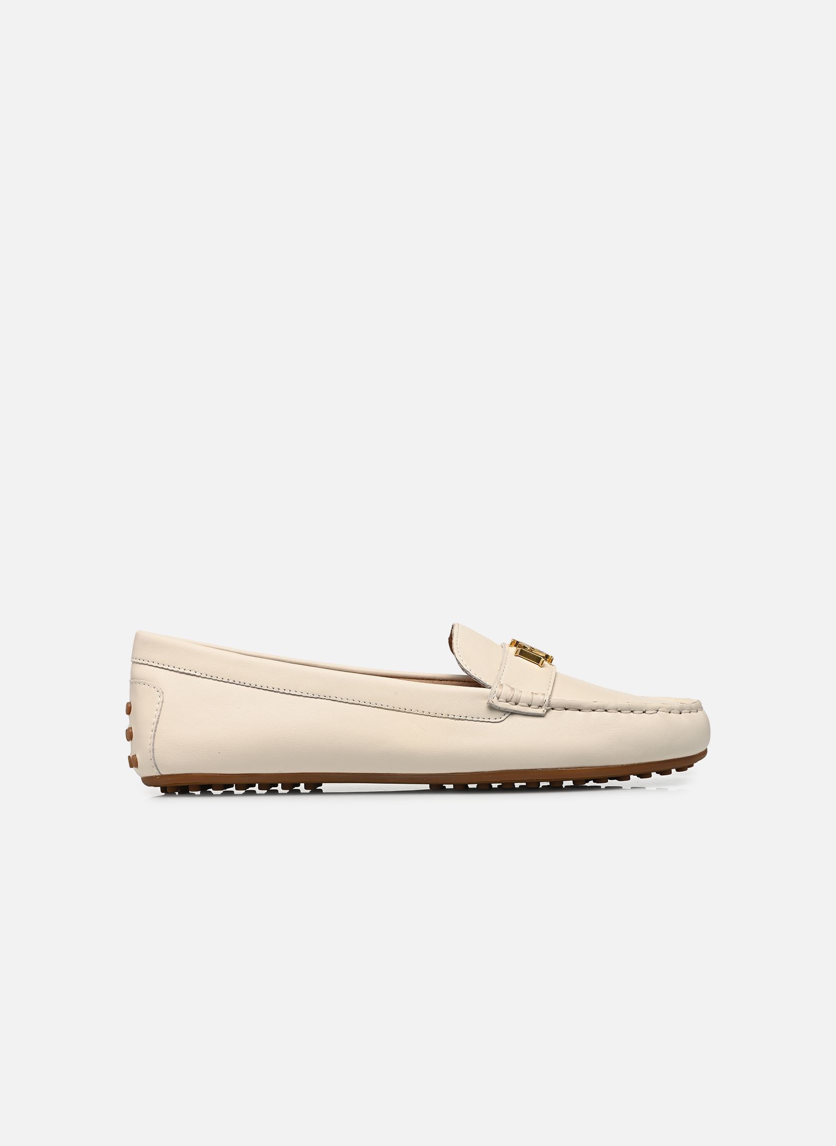 Loafer BARNSBURY-FLATS-DRIVER damen weiß Lauren Ralph Lauren Loafer BARNSBURY-FLATS-DRIVER damen weiß SOFT WHITE WITH GOLD HRDW