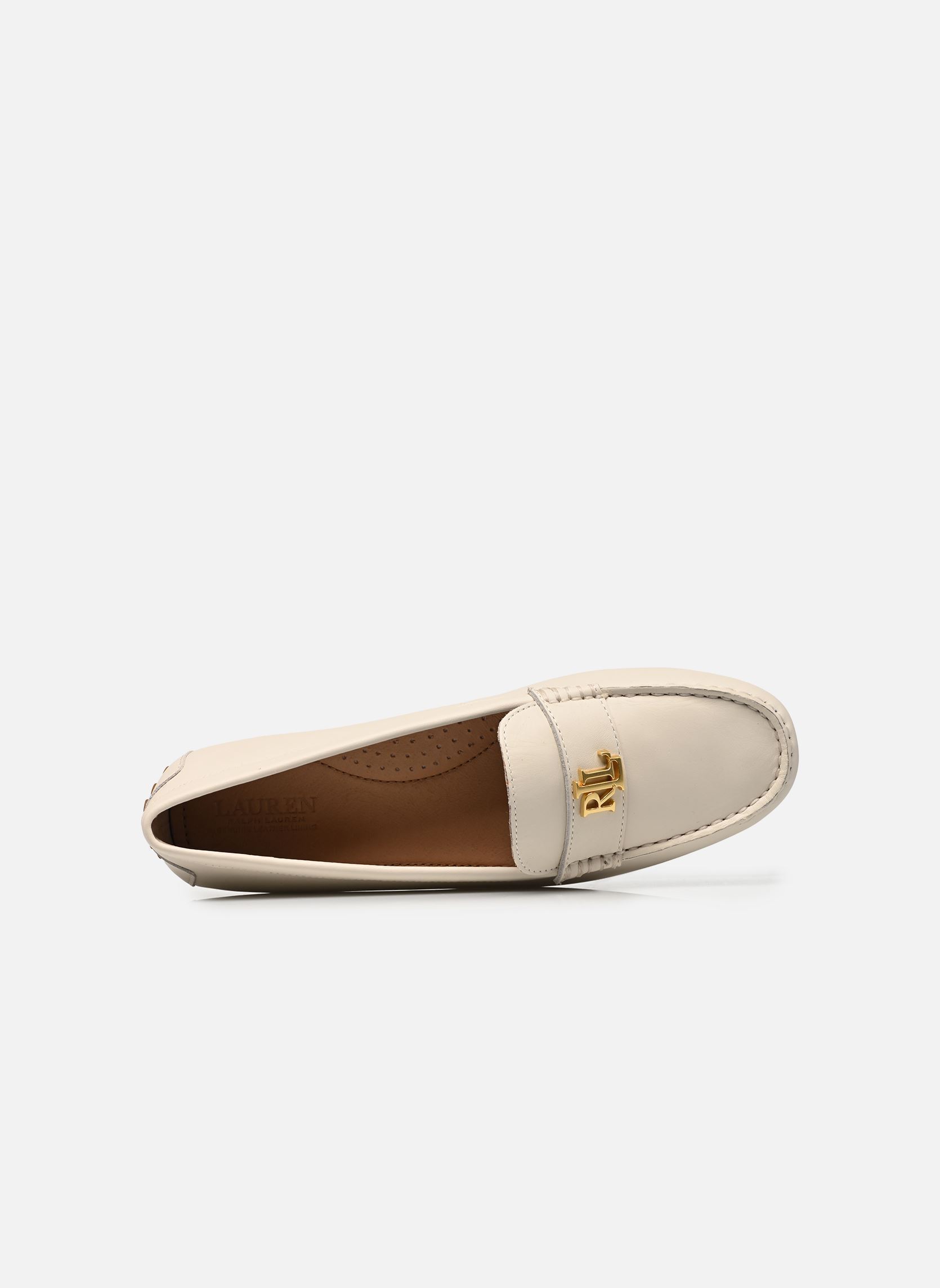 Loafer BARNSBURY-FLATS-DRIVER damen weiß Lauren Ralph Lauren Loafer BARNSBURY-FLATS-DRIVER damen weiß SOFT WHITE WITH GOLD HRDW