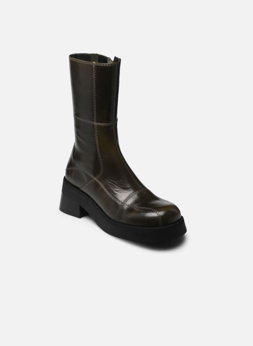 Bottines Miista En Cuir Noir Et Argent - Taille 38 (US 8), Neuves Avec Emballage