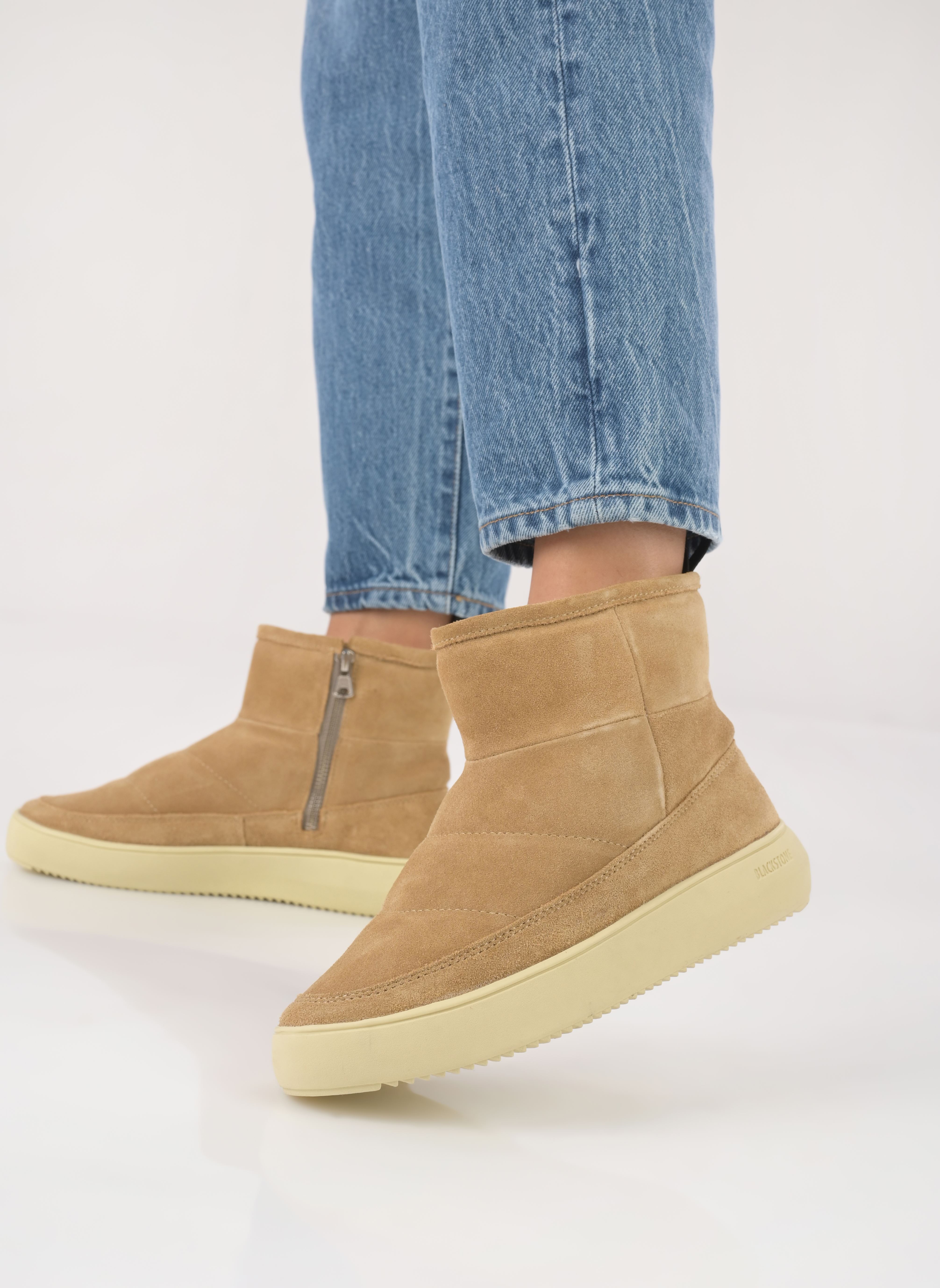 Gefütterte Stiefeletten AL214 damen braun Blackstone Gefütterte Stiefeletten AL214 damen braun candied ginger