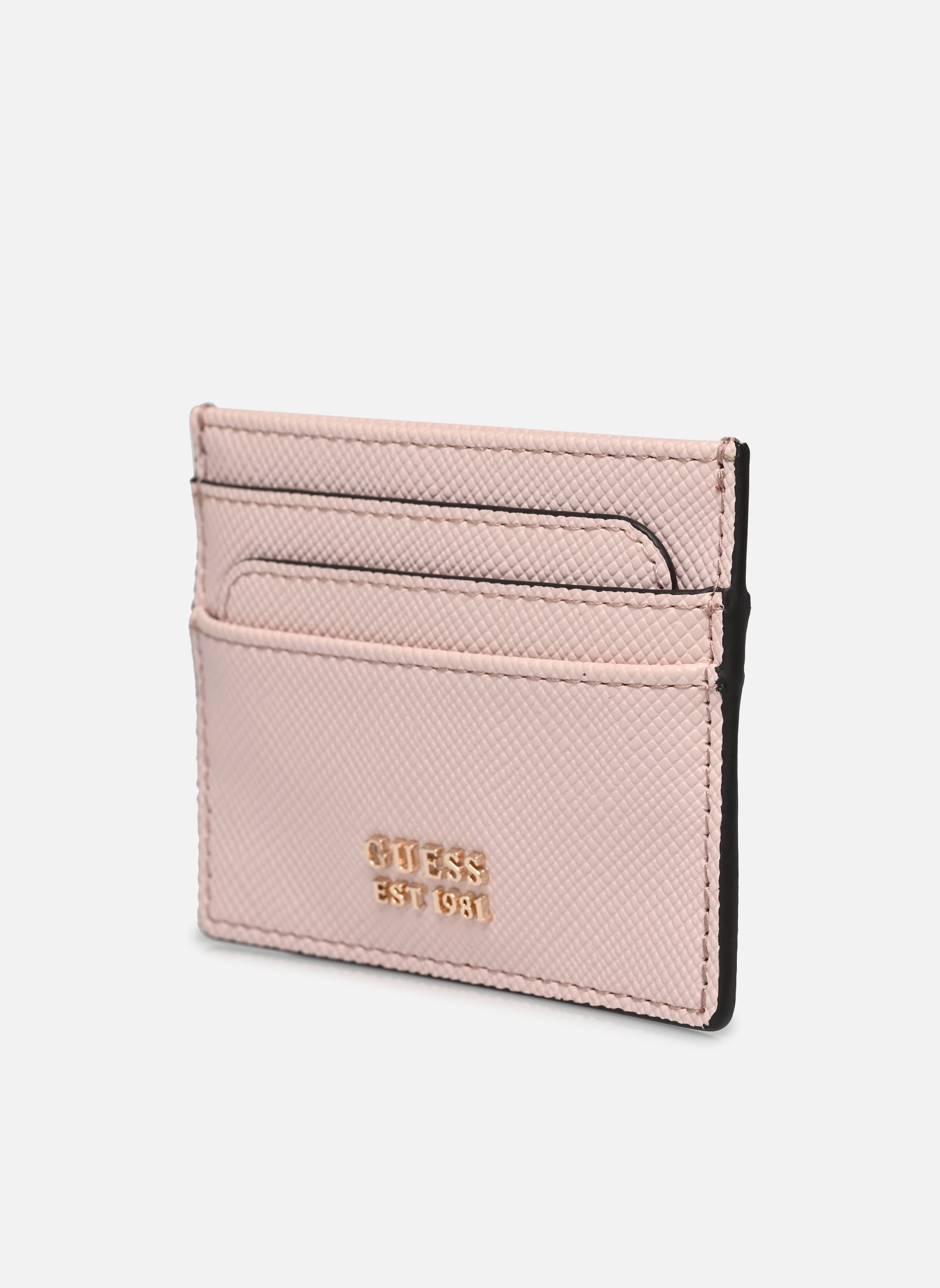 Porte-cartes LAUREL SLG CARD HOLDER femme rose Guess Porte-cartes LAUREL SLG CARD HOLDER femme rose LIGHT ROSE