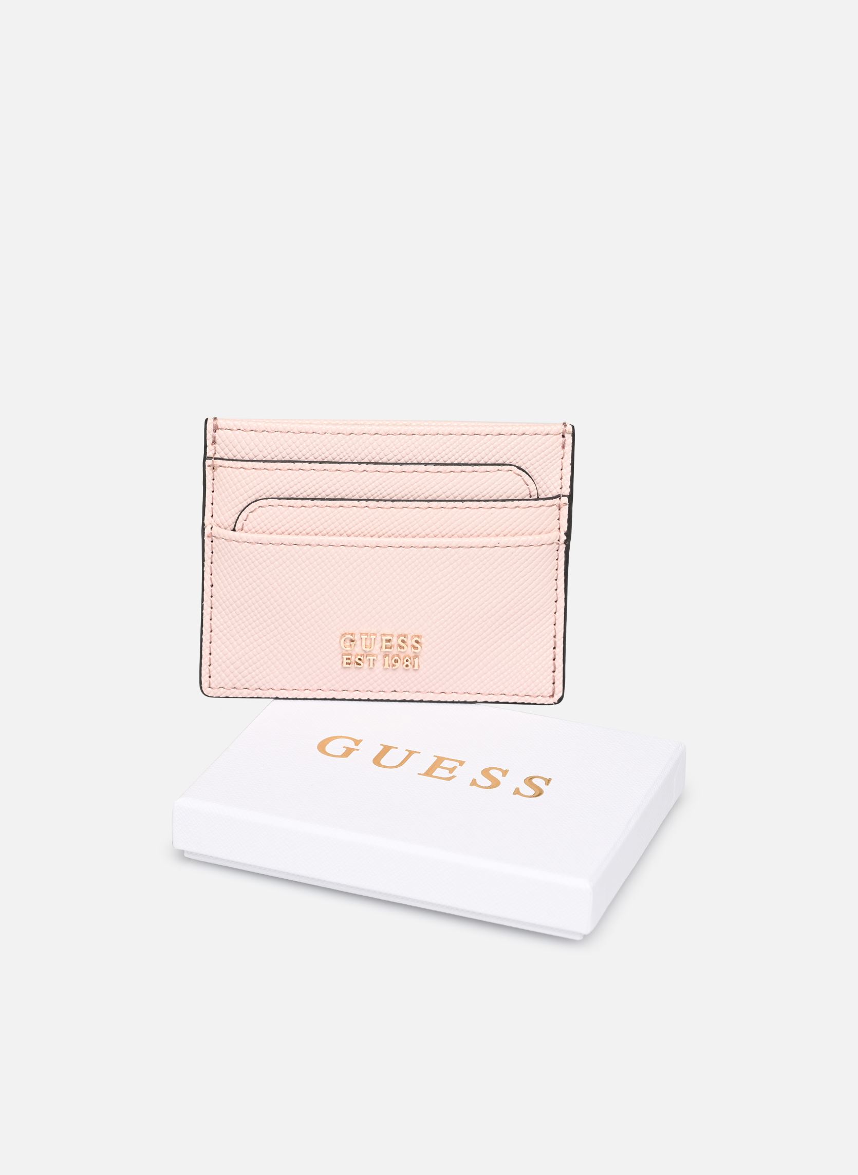 Porte-cartes LAUREL SLG CARD HOLDER femme rose Guess Porte-cartes LAUREL SLG CARD HOLDER femme rose LIGHT ROSE