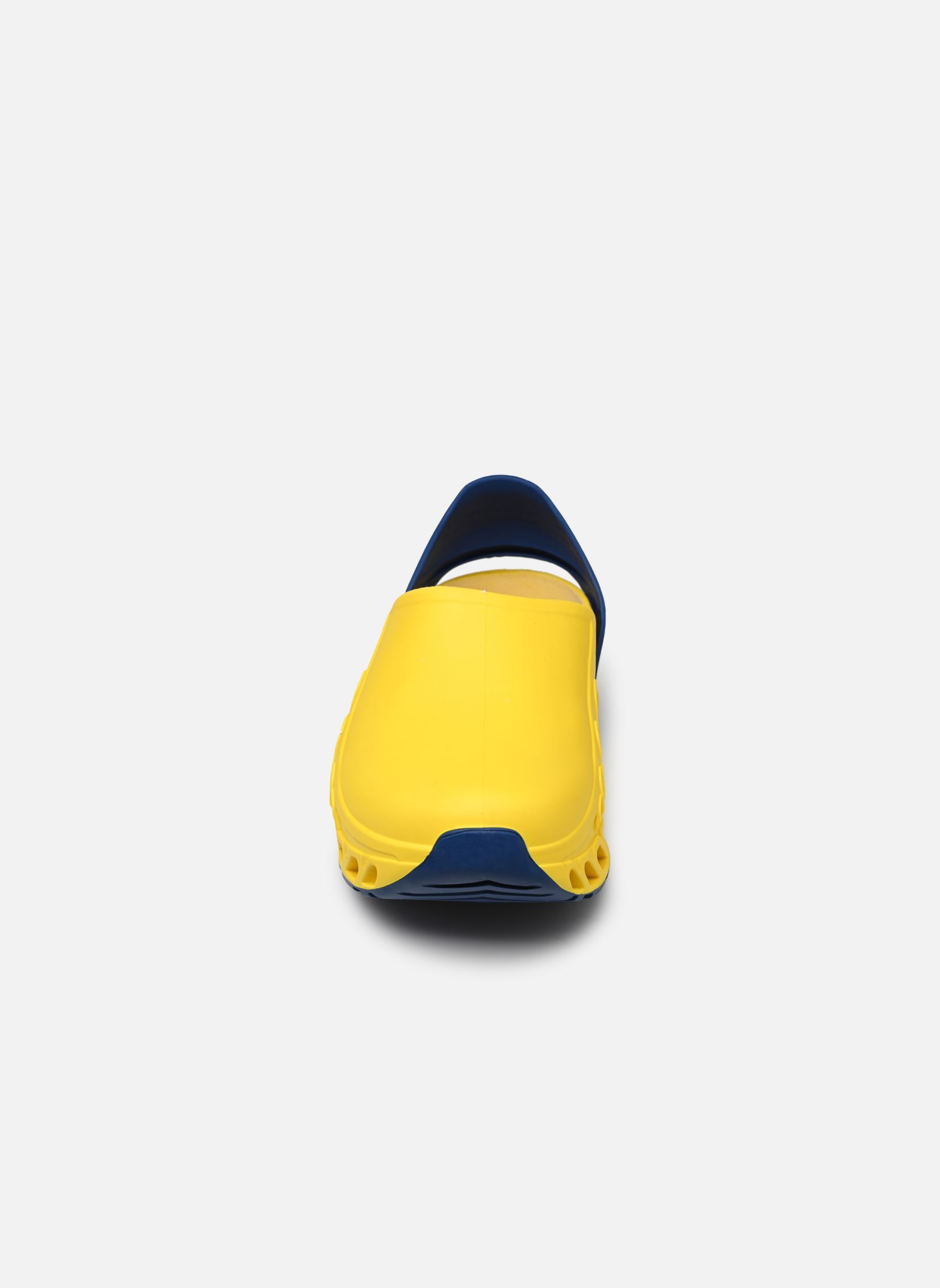 Pantoletten und Clogs EVOFLEX damen gelb Scholl Pantoletten und Clogs EVOFLEX damen gelb YELLOW/NAVY BLUE