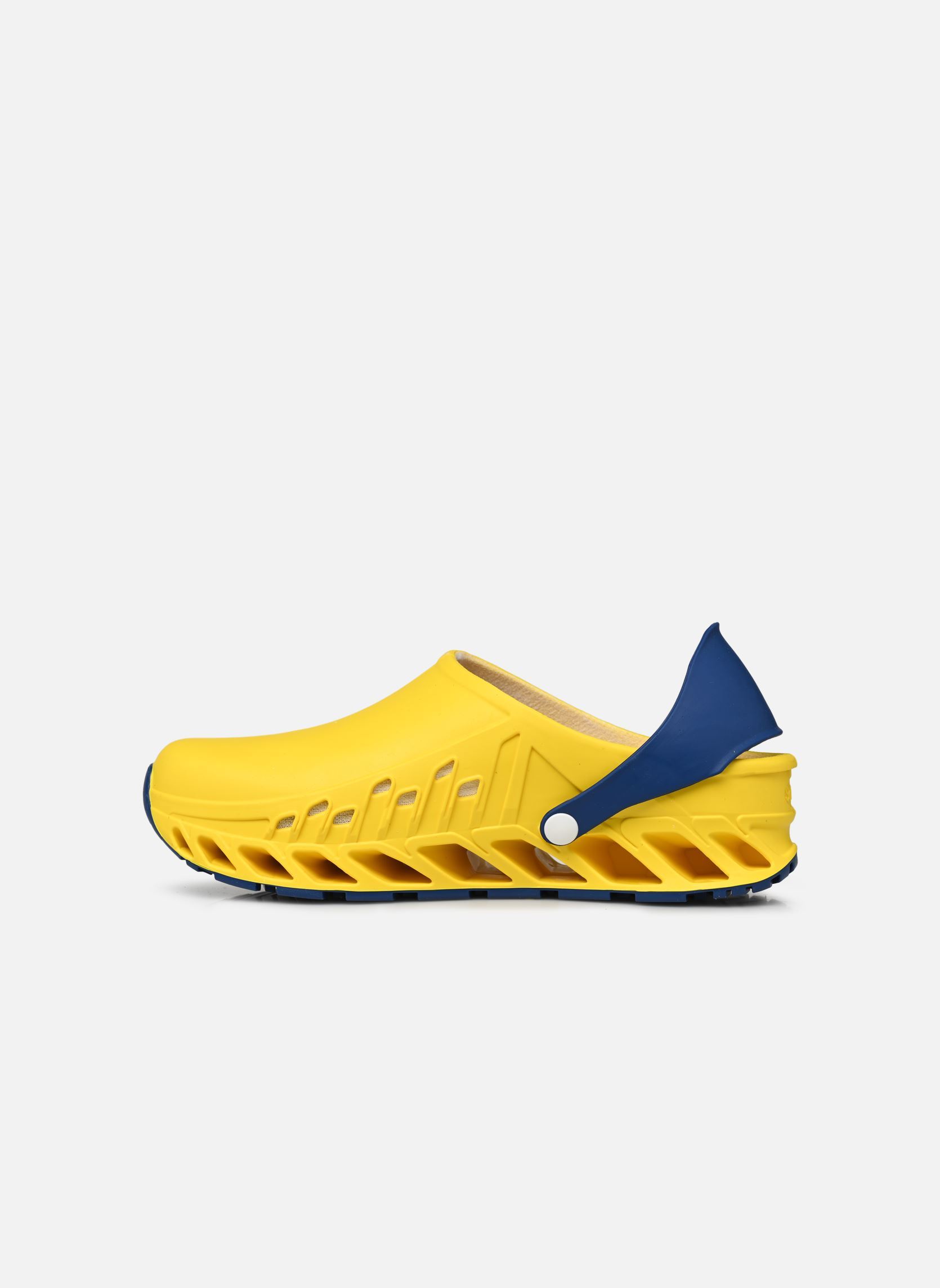 Pantoletten und Clogs EVOFLEX damen gelb Scholl Pantoletten und Clogs EVOFLEX damen gelb YELLOW/NAVY BLUE
