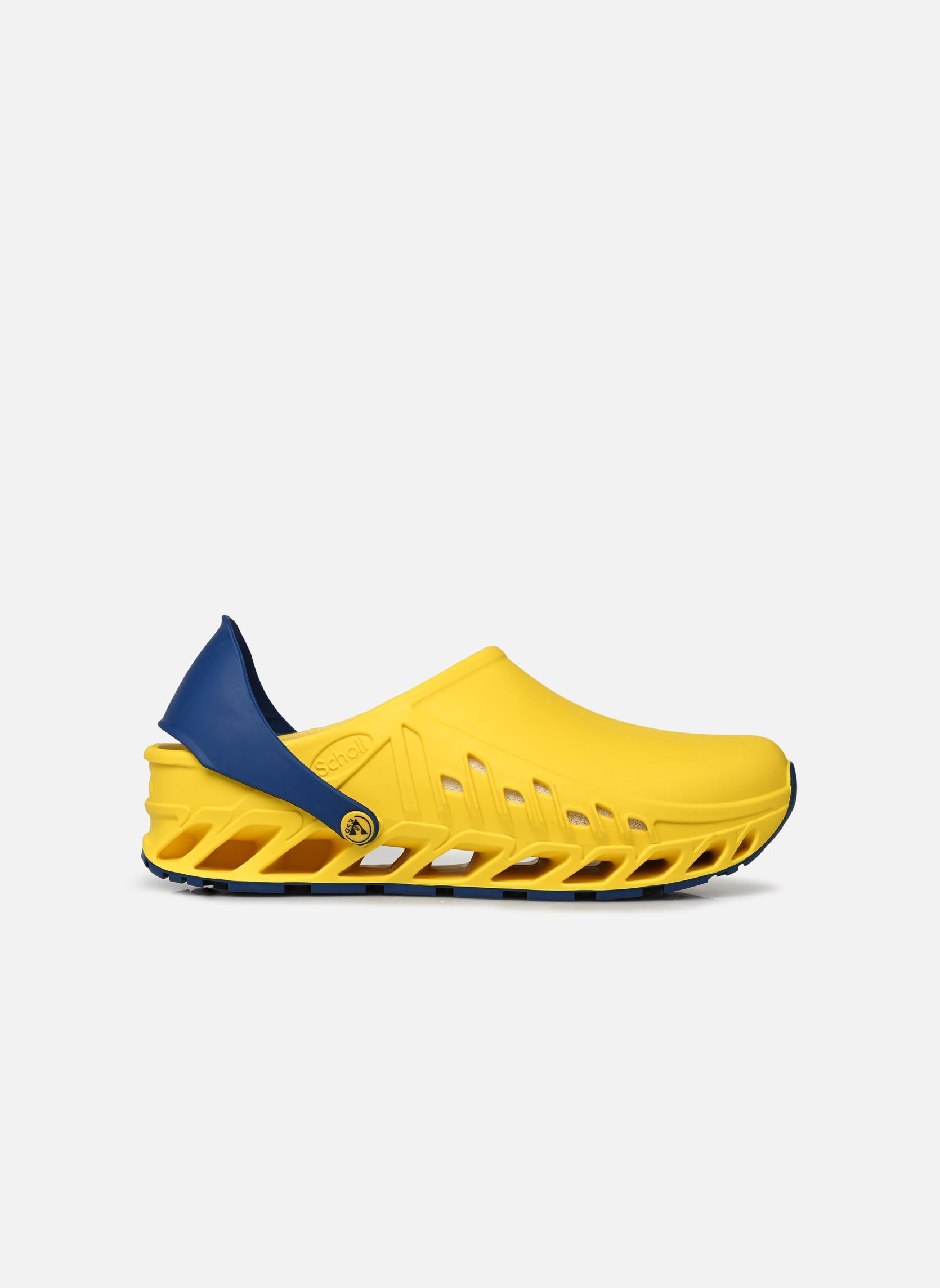 Pantoletten und Clogs EVOFLEX damen gelb Scholl Pantoletten und Clogs EVOFLEX damen gelb YELLOW/NAVY BLUE