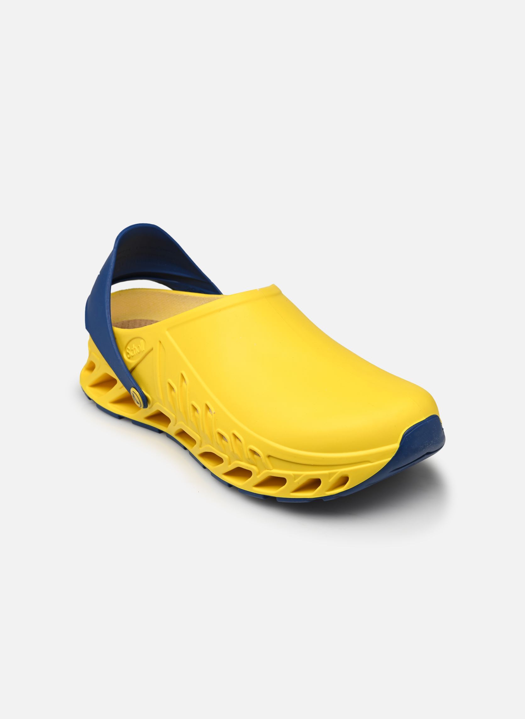 Pantoletten und Clogs EVOFLEX damen gelb Scholl Pantoletten und Clogs EVOFLEX damen gelb YELLOW/NAVY BLUE
